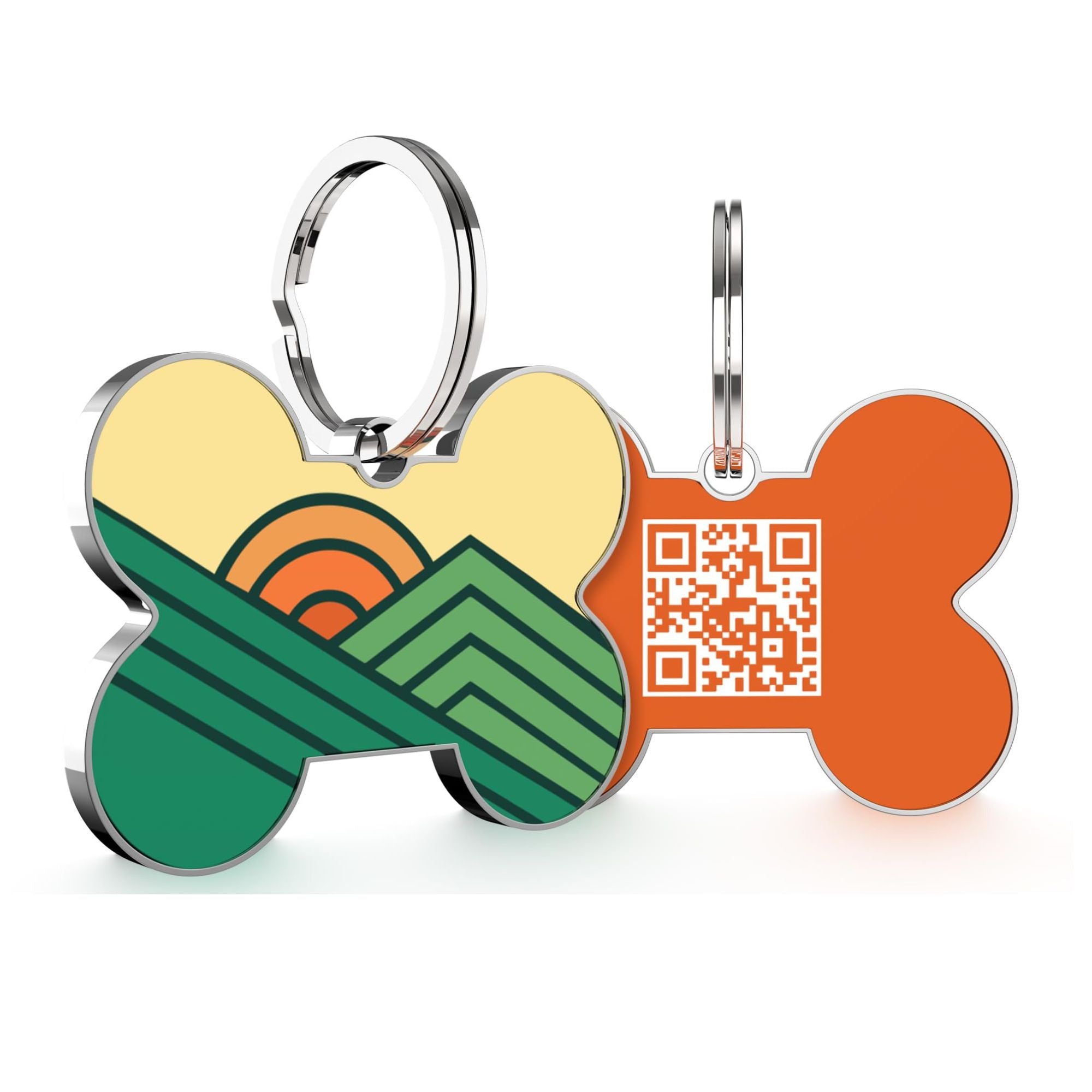 QR code pet tag Bling bone tags-NO.140616