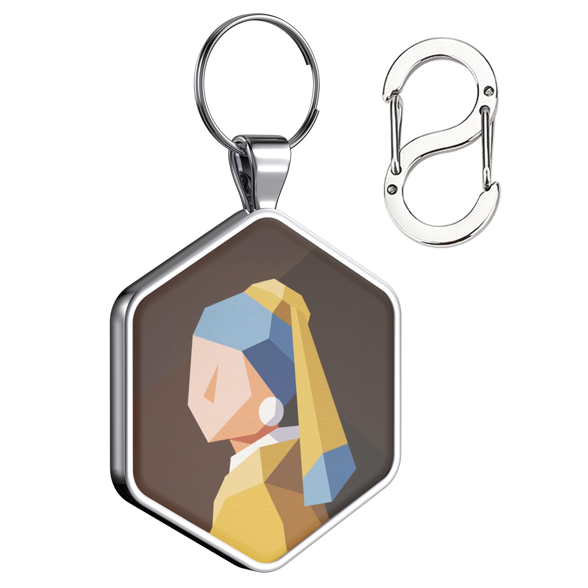 Alloy ID QR code pet tag-Girl with a Pearl Earring