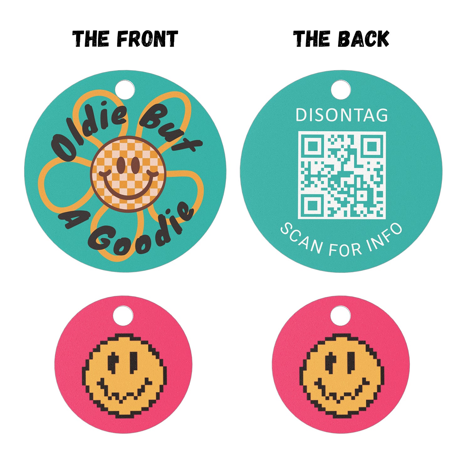 PVC QR pet tag-"SMILE"