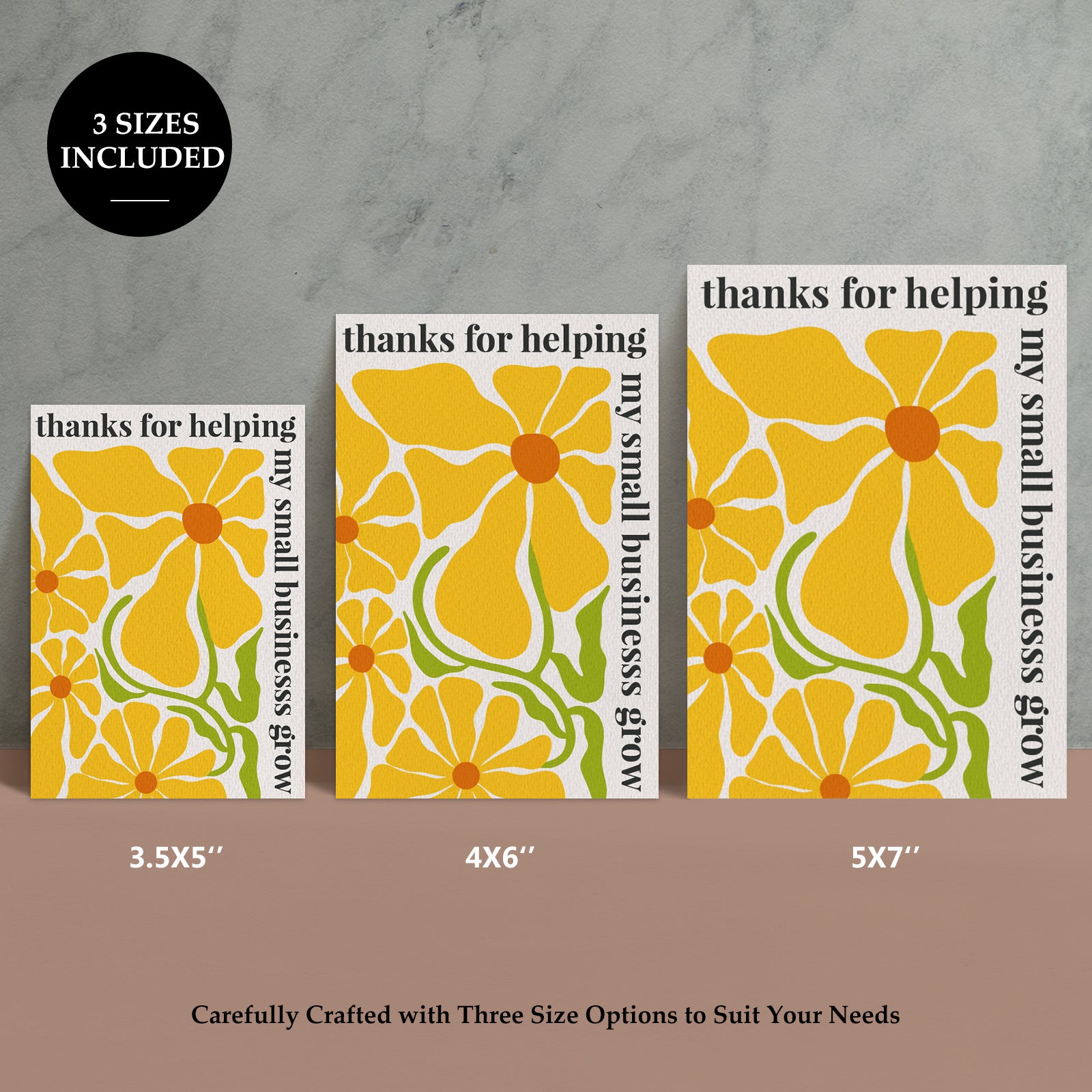 DISONTAG Small Business Editable Thank You Card - T25