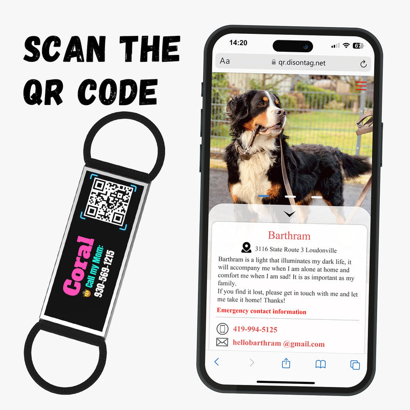 QR code pet tag silent-no more jingle-NO.130901