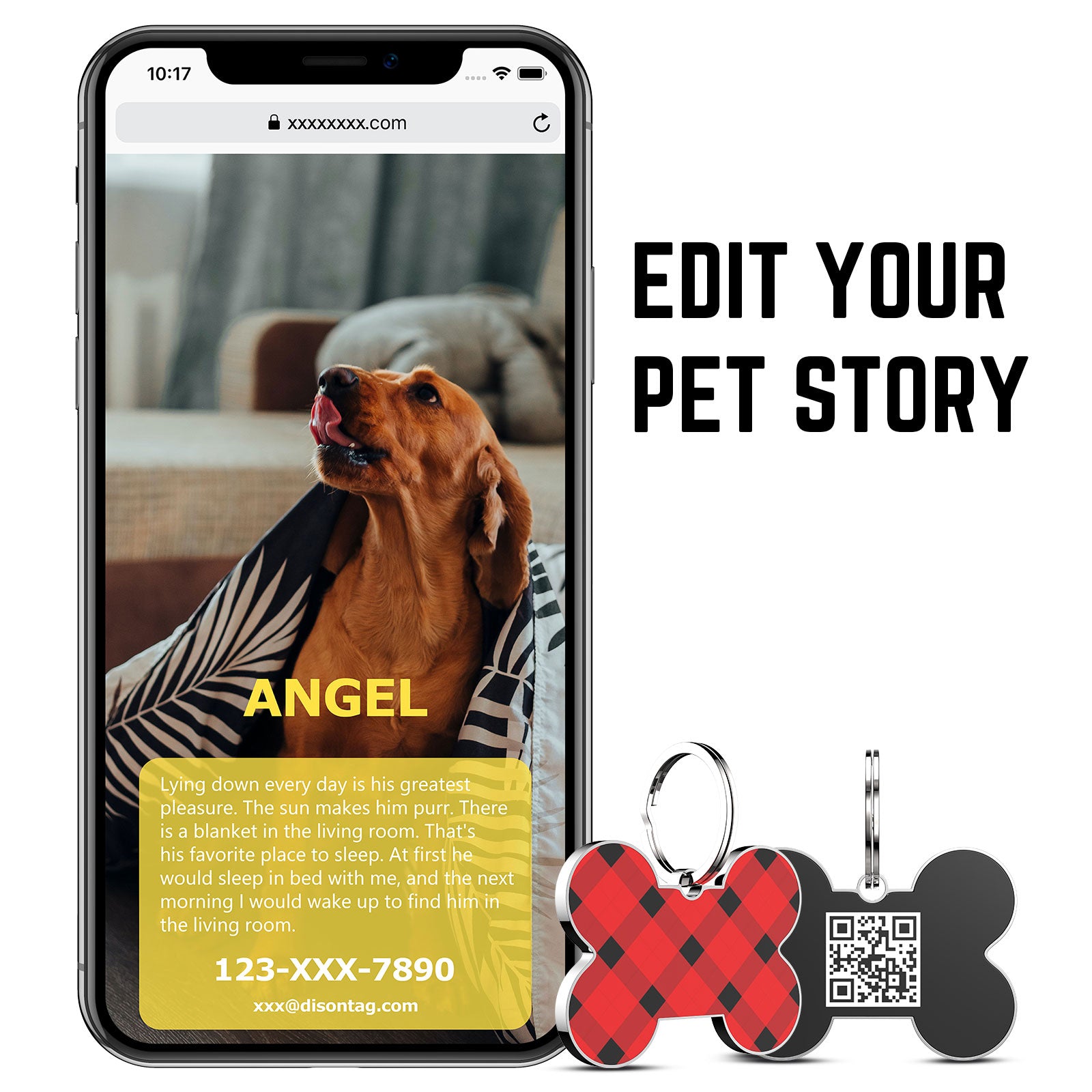 QR code pet tag bone tags-NO.150634