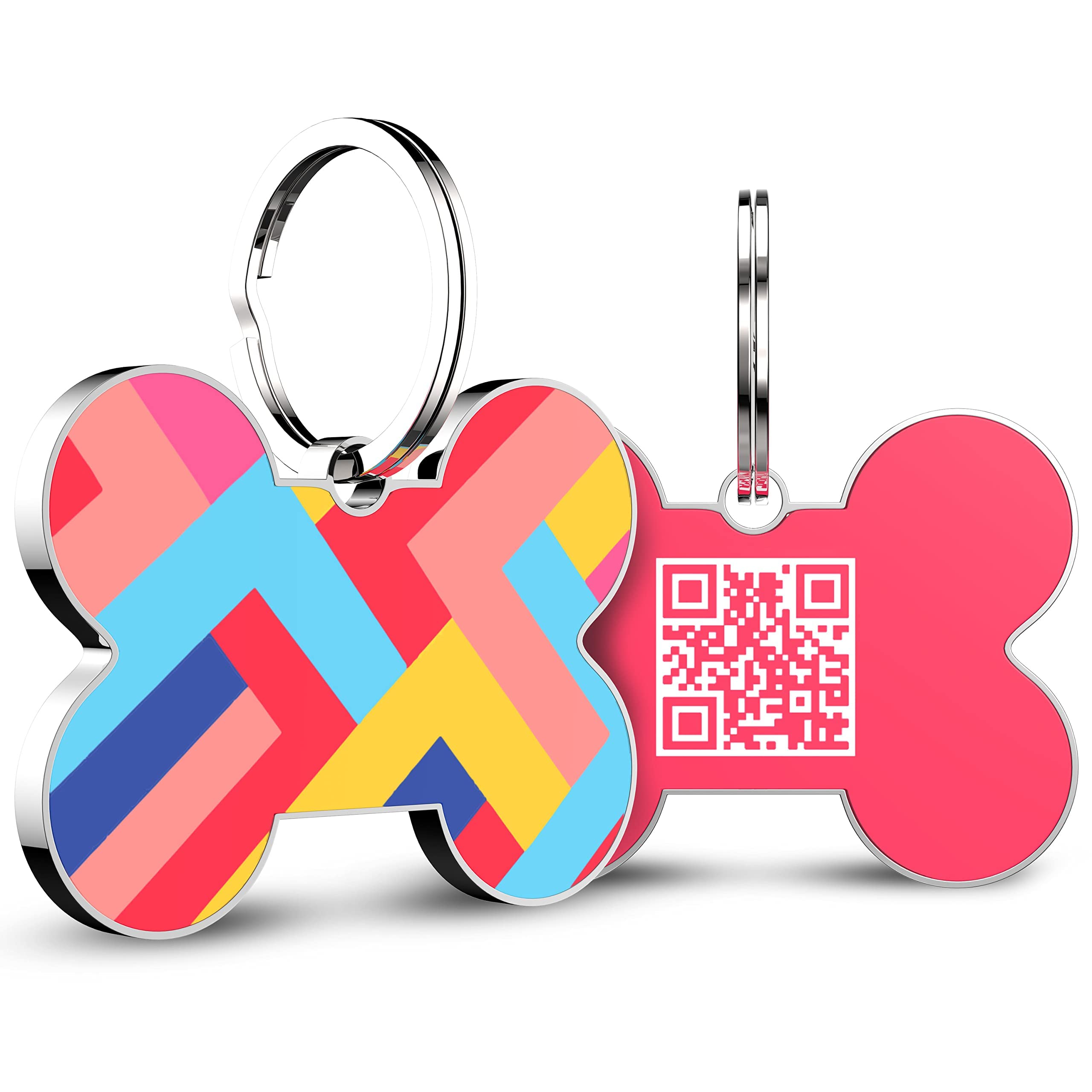 QR code pet tag Bling bone tags-NO.140614