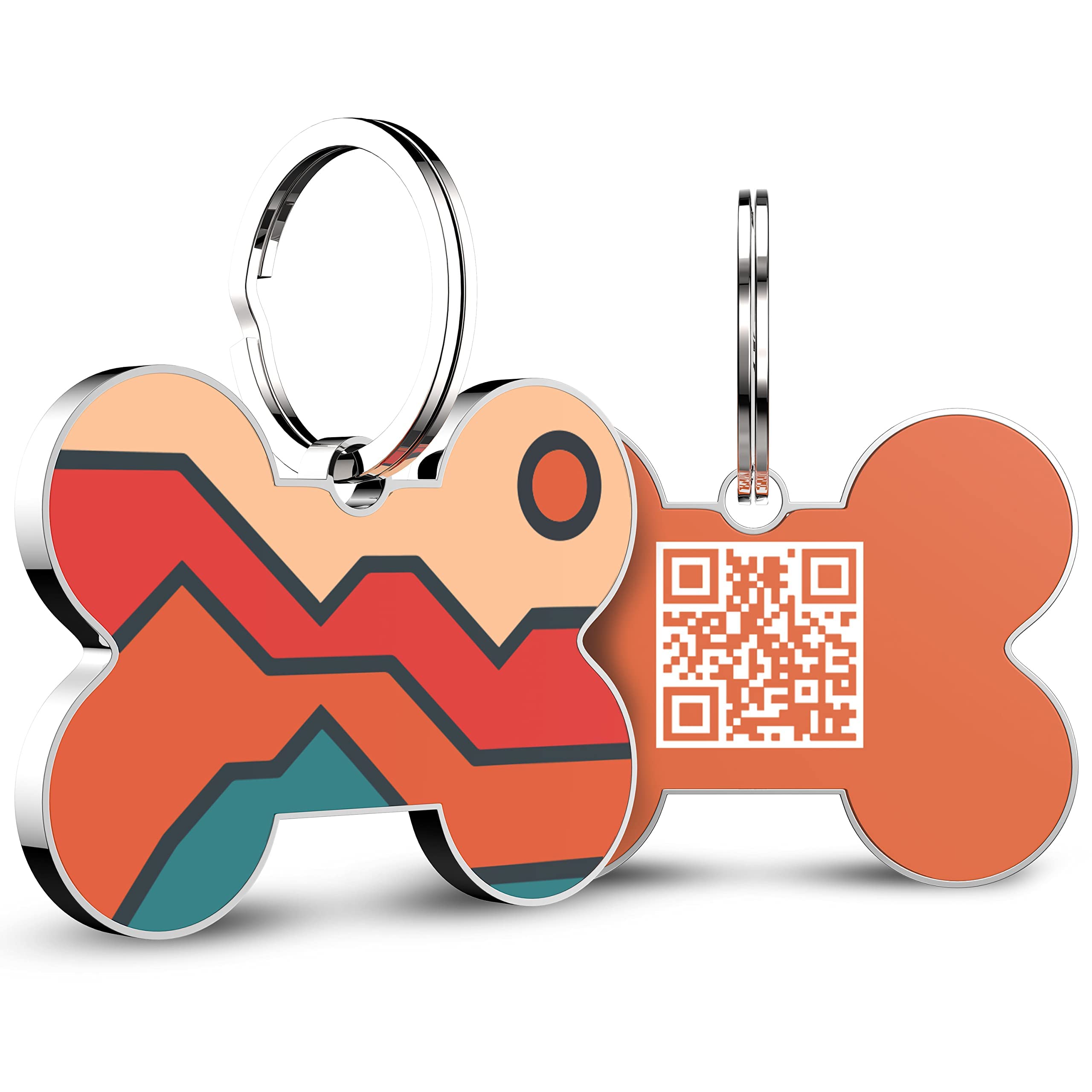 QR code pet tag Bling bone tags-NO.140617