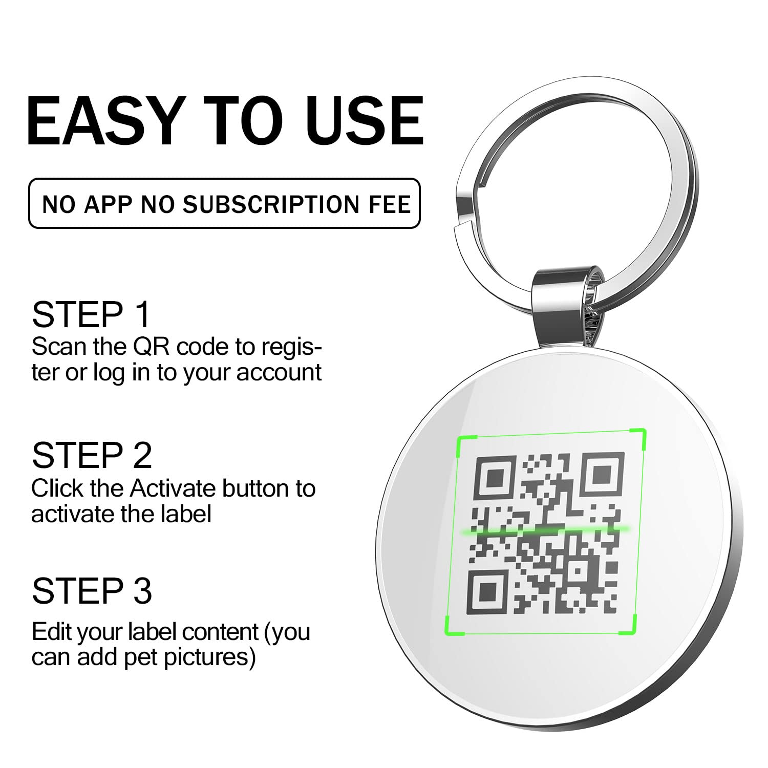 QR code pet tag Pet paws-NO.140610