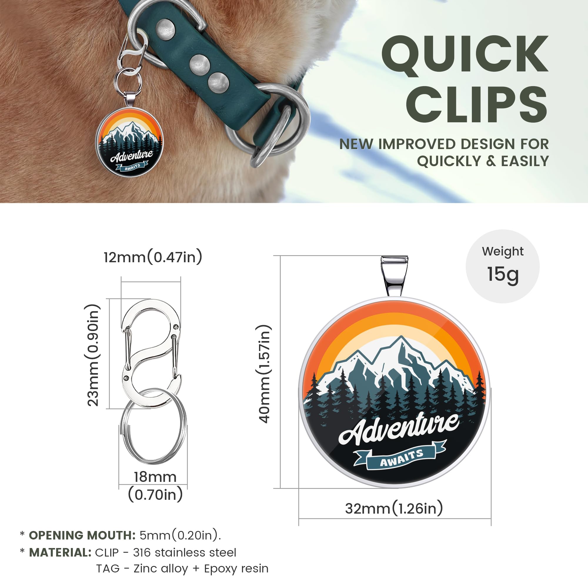 Alloy ID QR code pet tag-Adventure