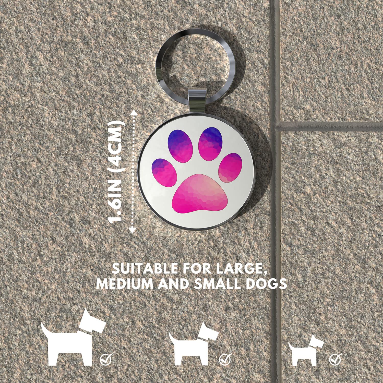 QR code pet tag Pet paws-NO.140610