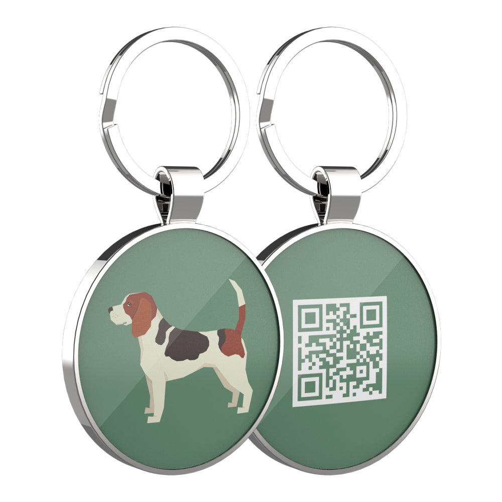 QR code pet tag Dog breeds tags-Beagle