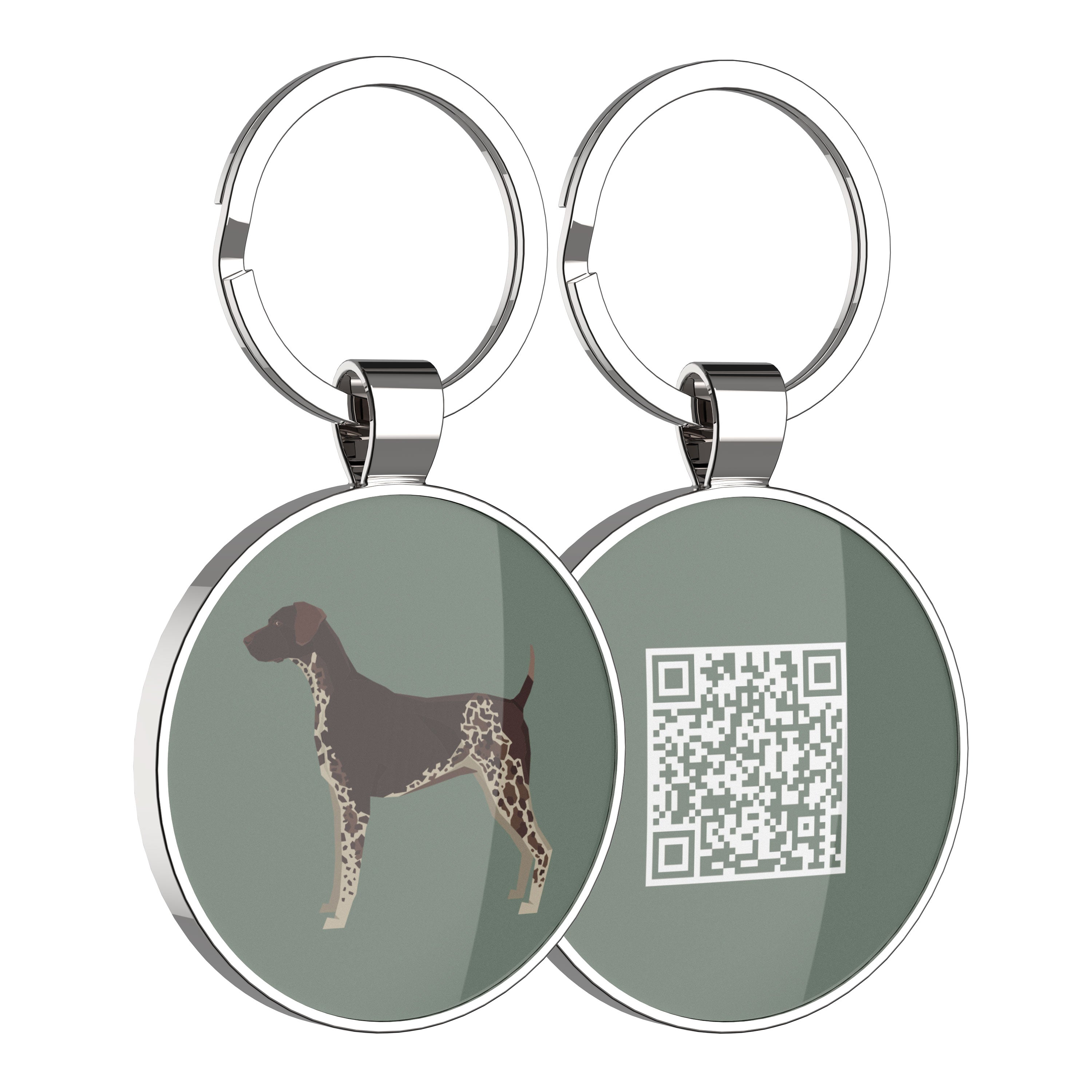 QR code pet tag Dog breeds tags-German Shorthaired Pointe