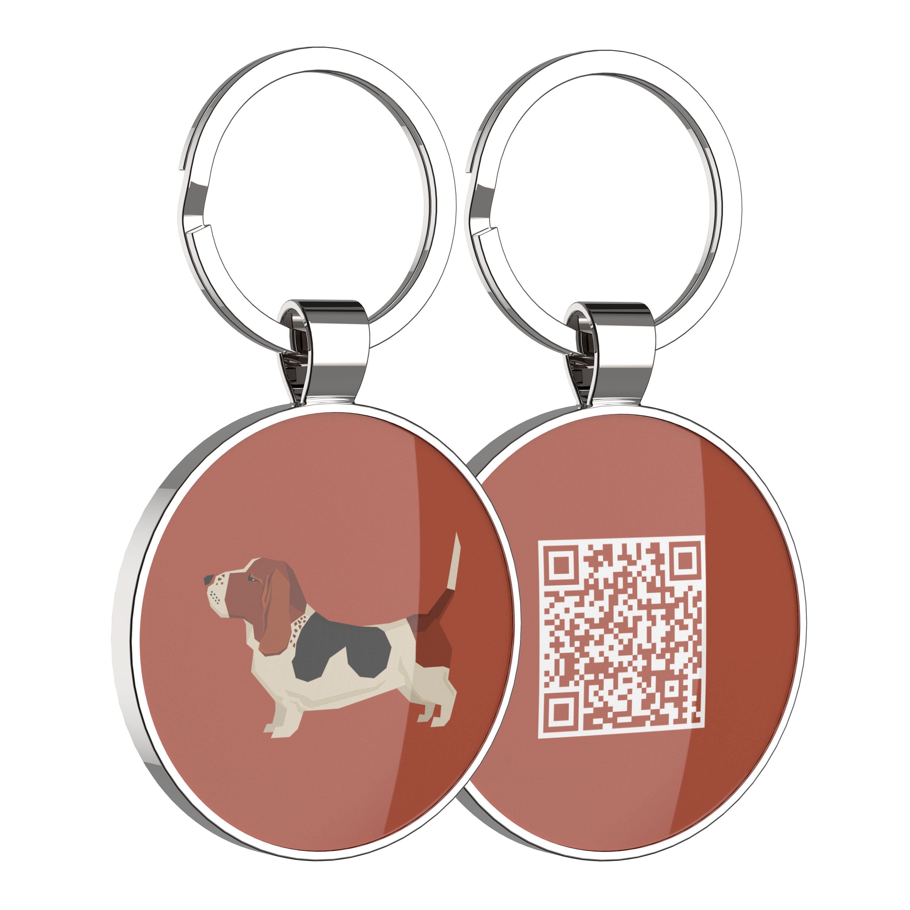 QR code pet tag Dog breeds tags-Basset Hound