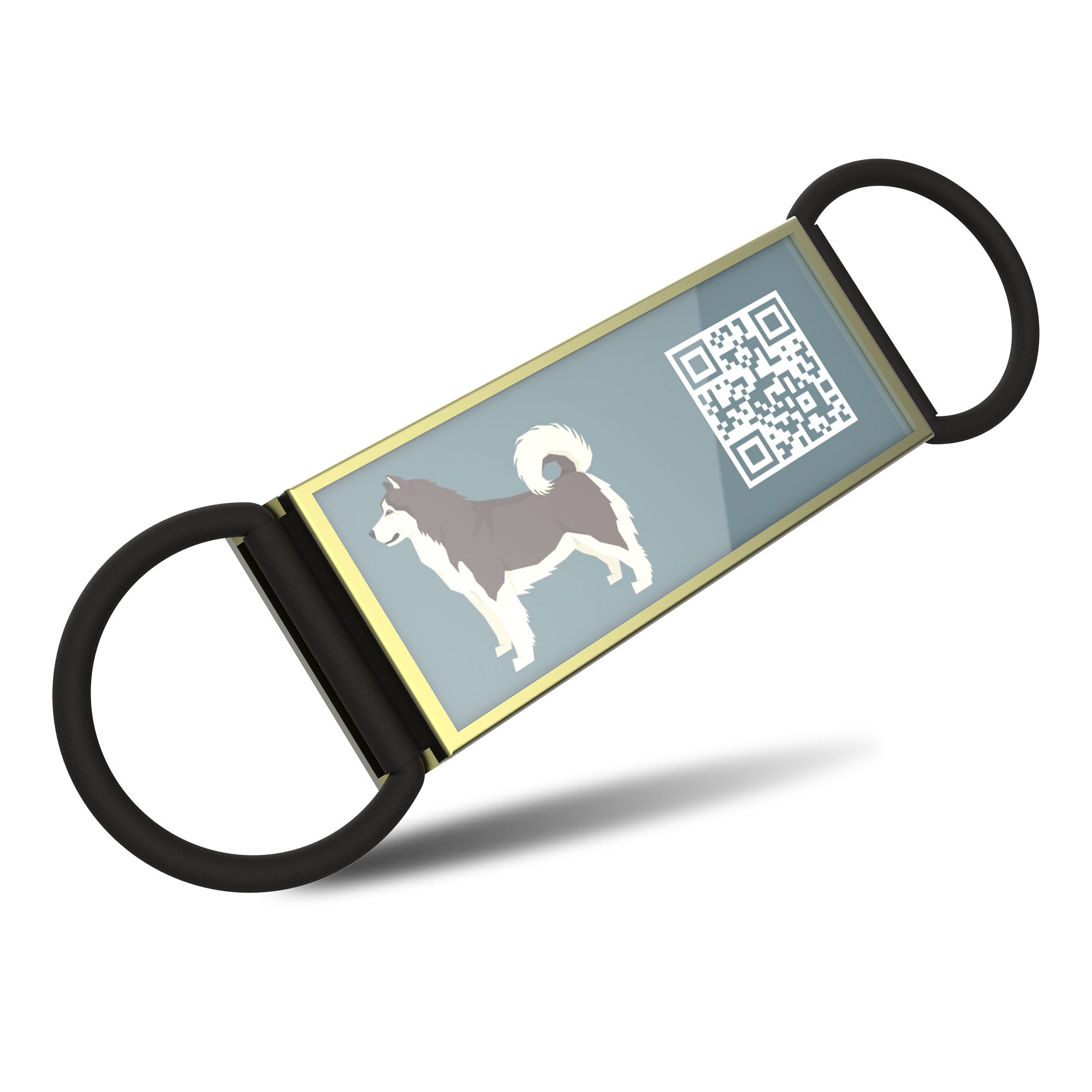 QR code pet tag Silent dog breeds tags-Alaskan Malamute