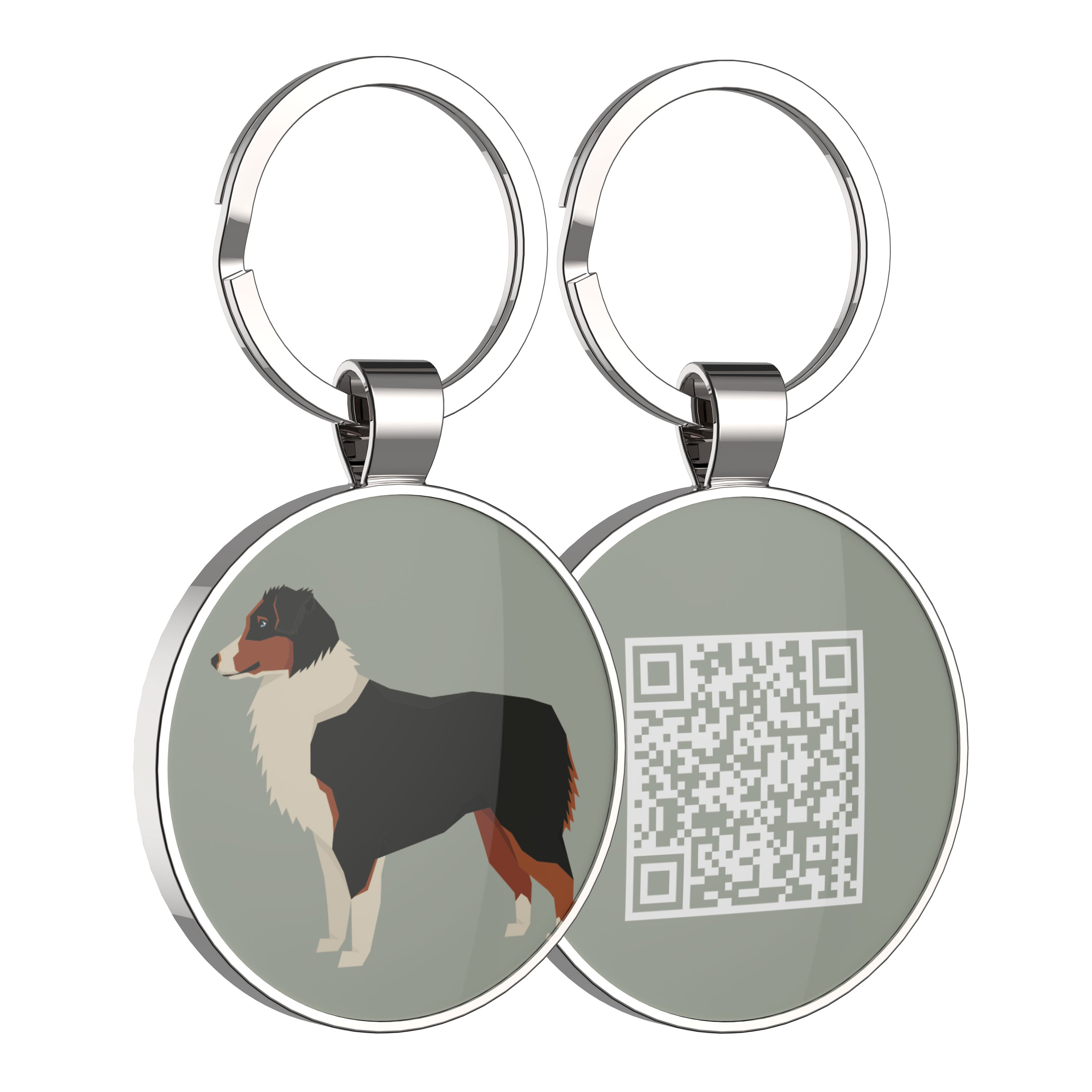 QR code pet tag Dog breeds tags-Australian Shepherd