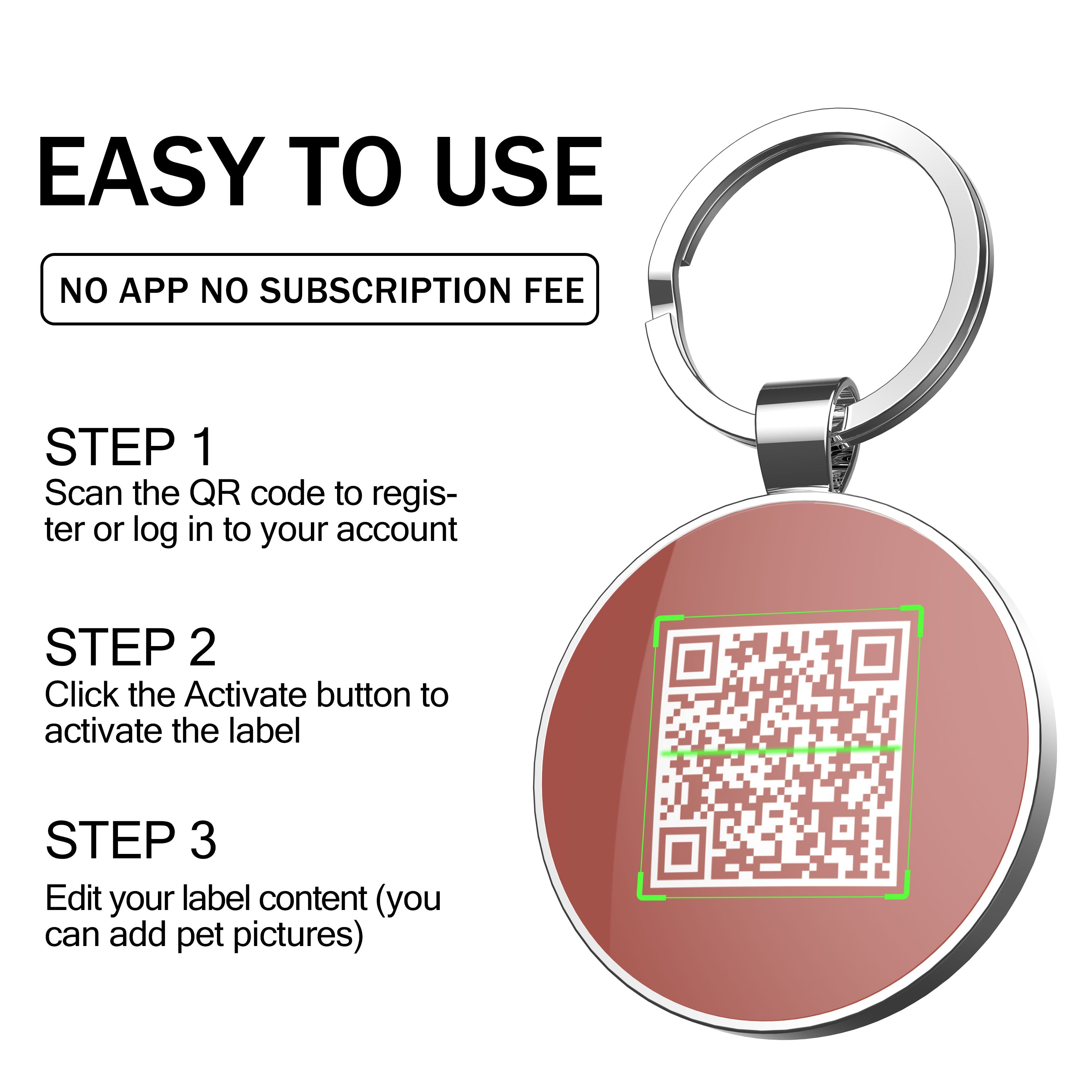 QR code pet tag Dog breeds tags-Cavalier King Charles Spanie