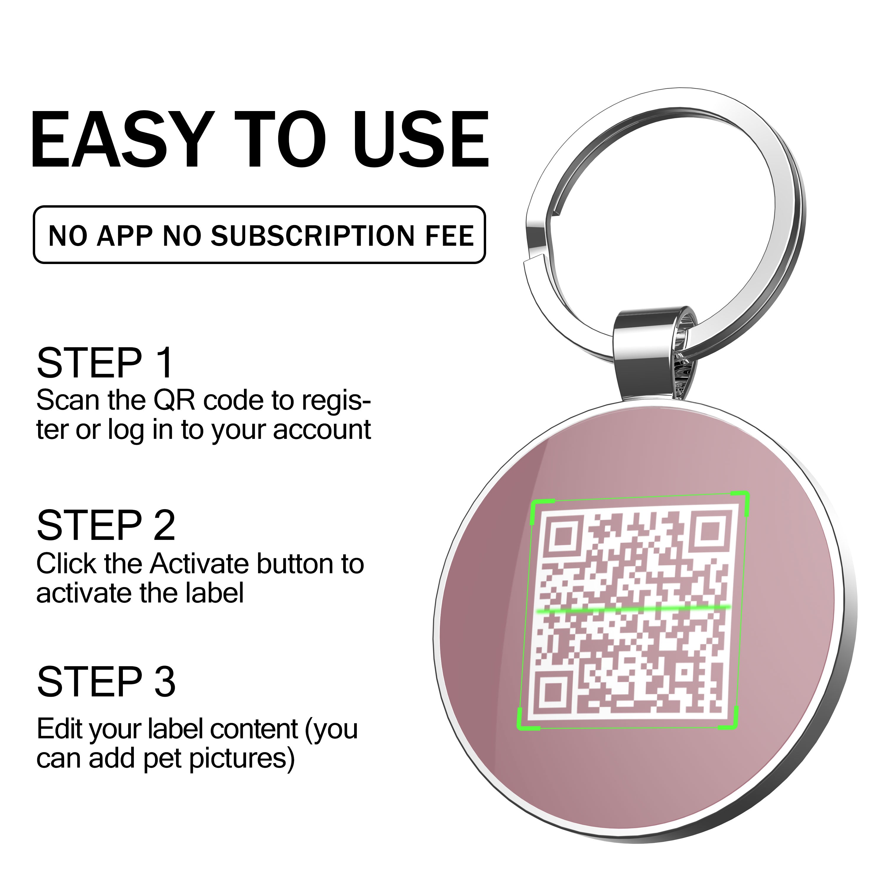 QR code pet tag Dog breeds tags-Poodle