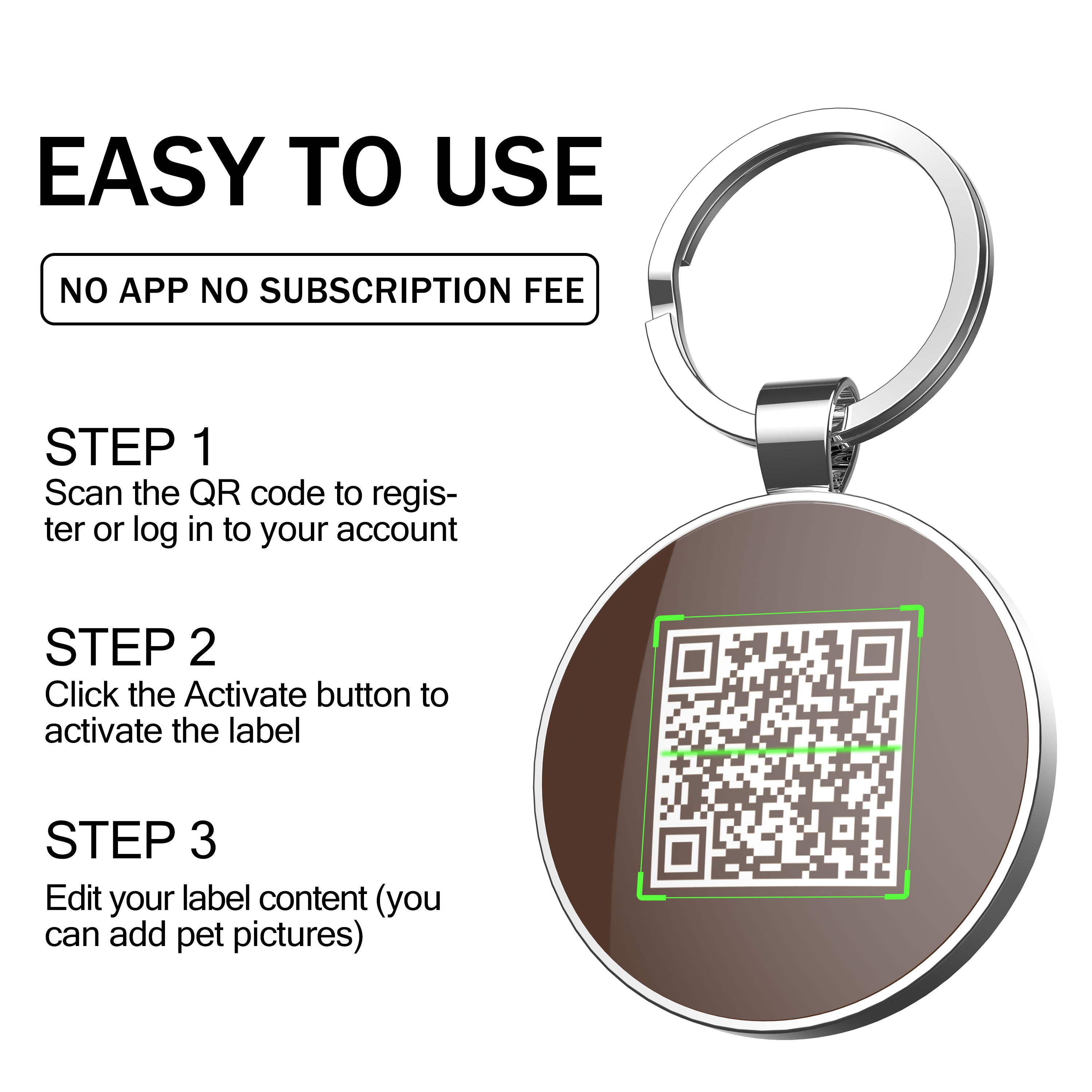 QR code pet tag Dog breeds tags-Vizsla