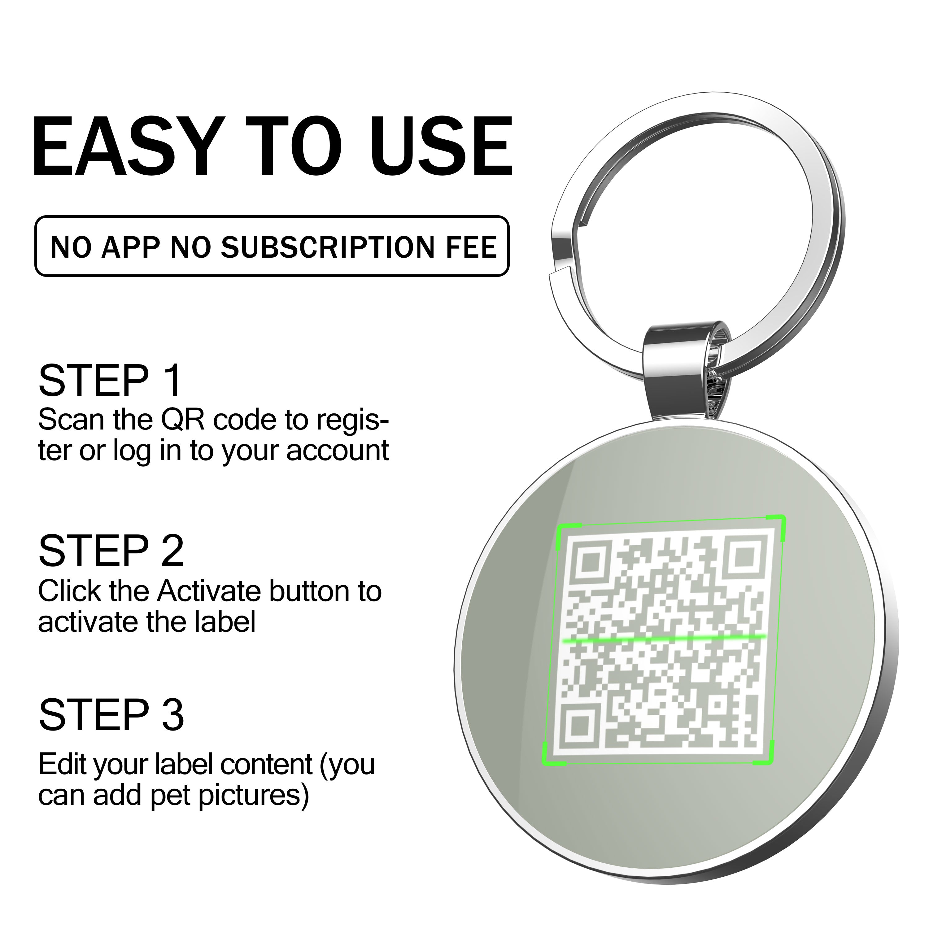 QR code pet tag Dog breeds tags-French Bulldog