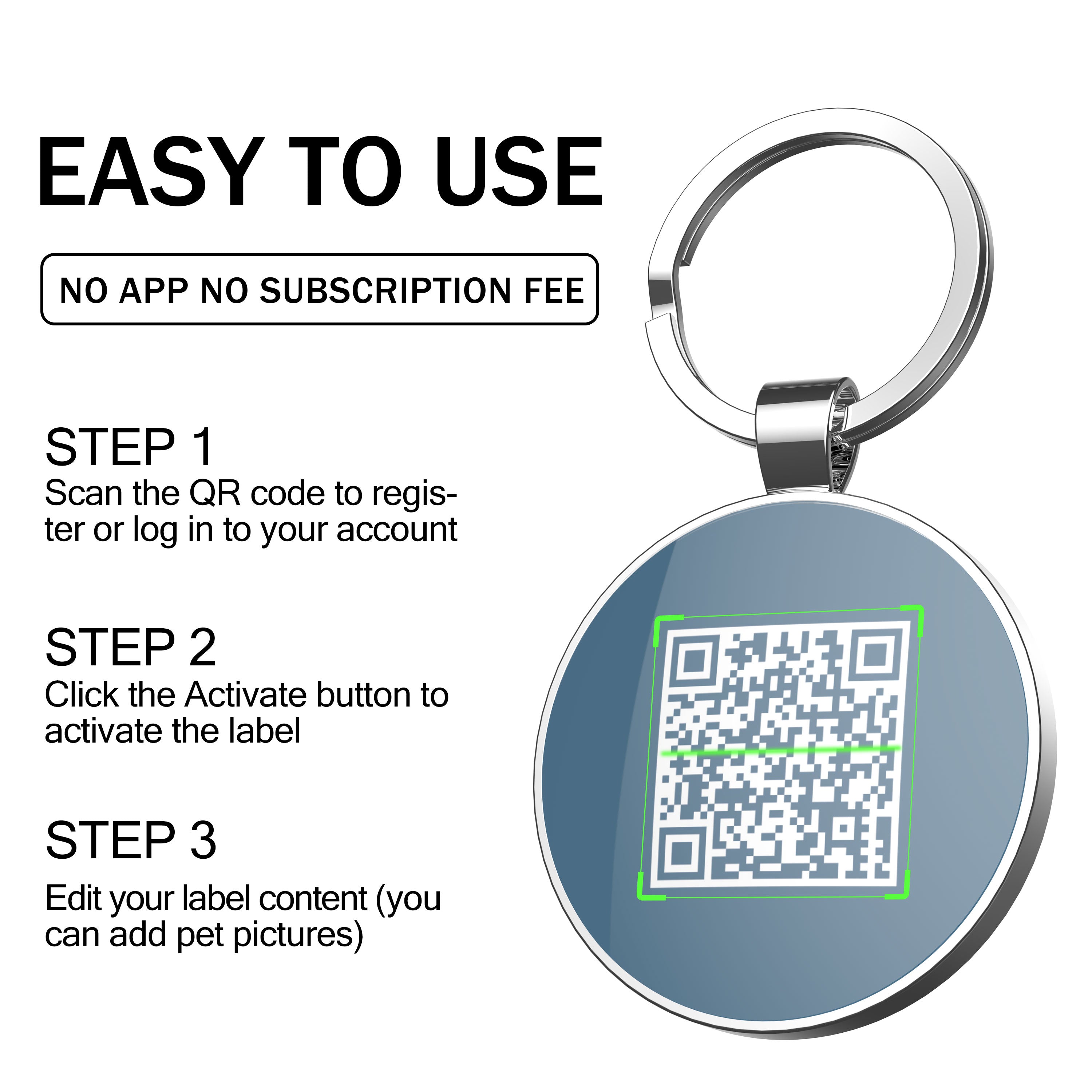 QR code pet tag Dog breeds tags-Papillon