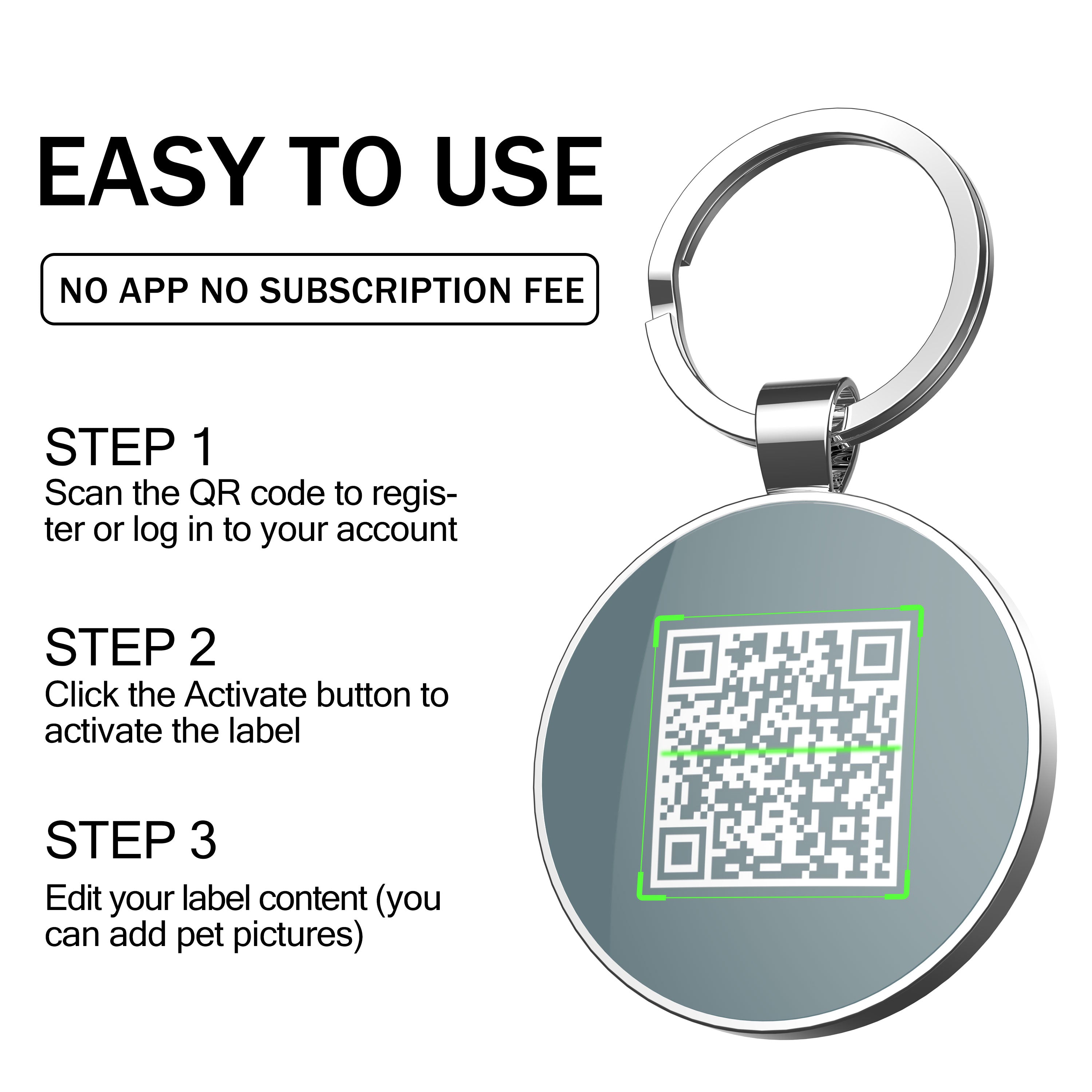 QR code pet tag Dog breeds tags-Schnauzer