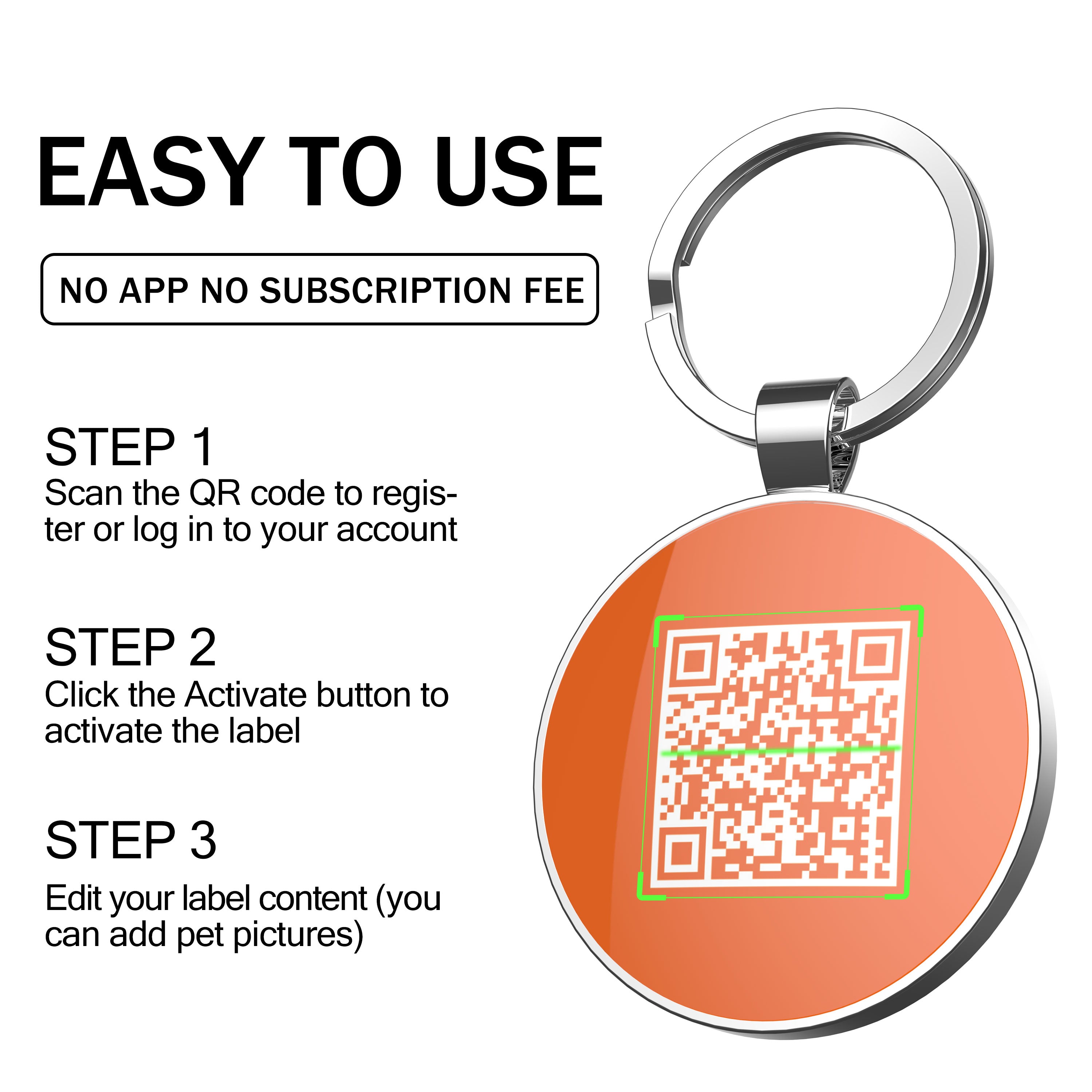 QR code pet tag Dog breeds tags-Collie