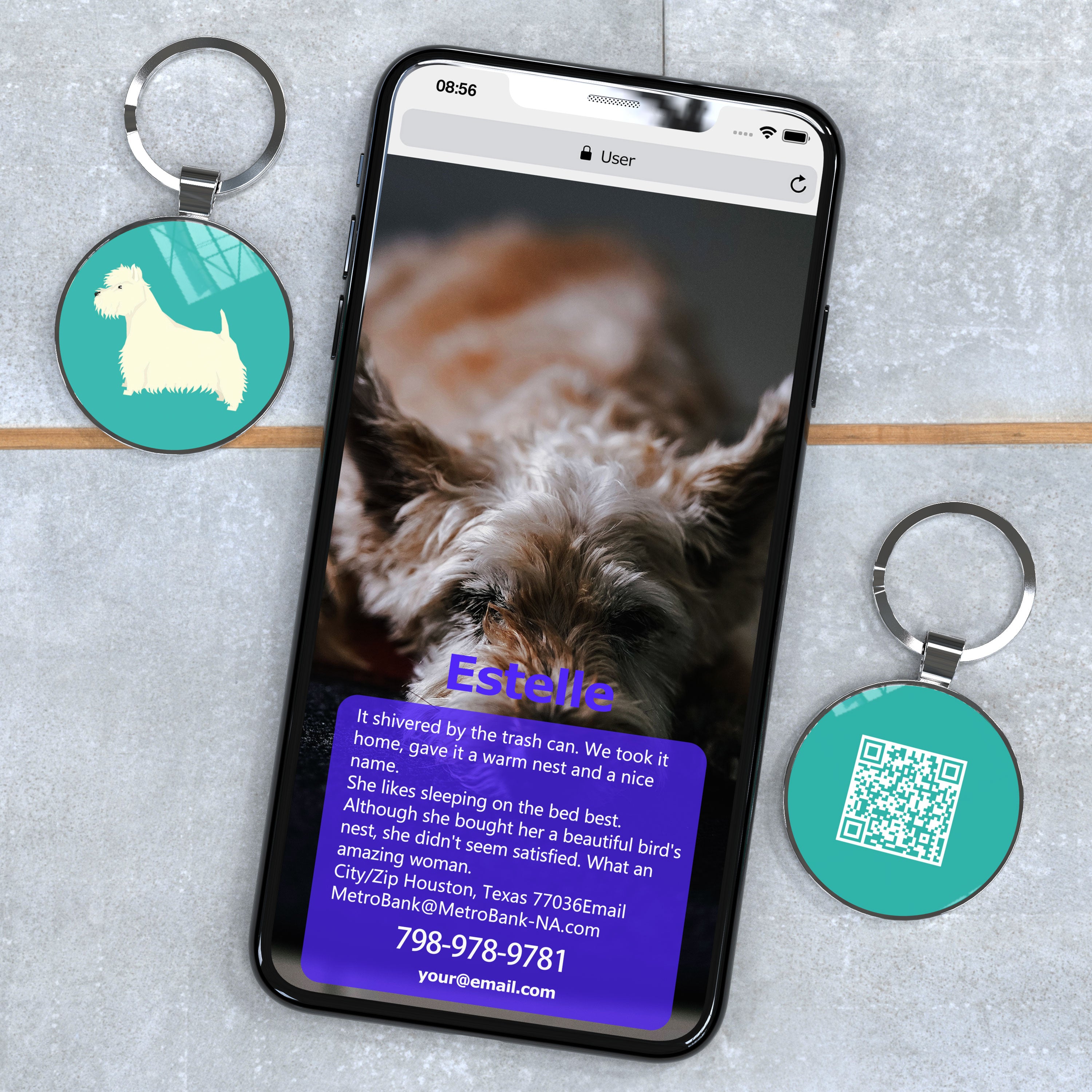 QR code pet tag Dog breeds tags-West Highland White Terrier