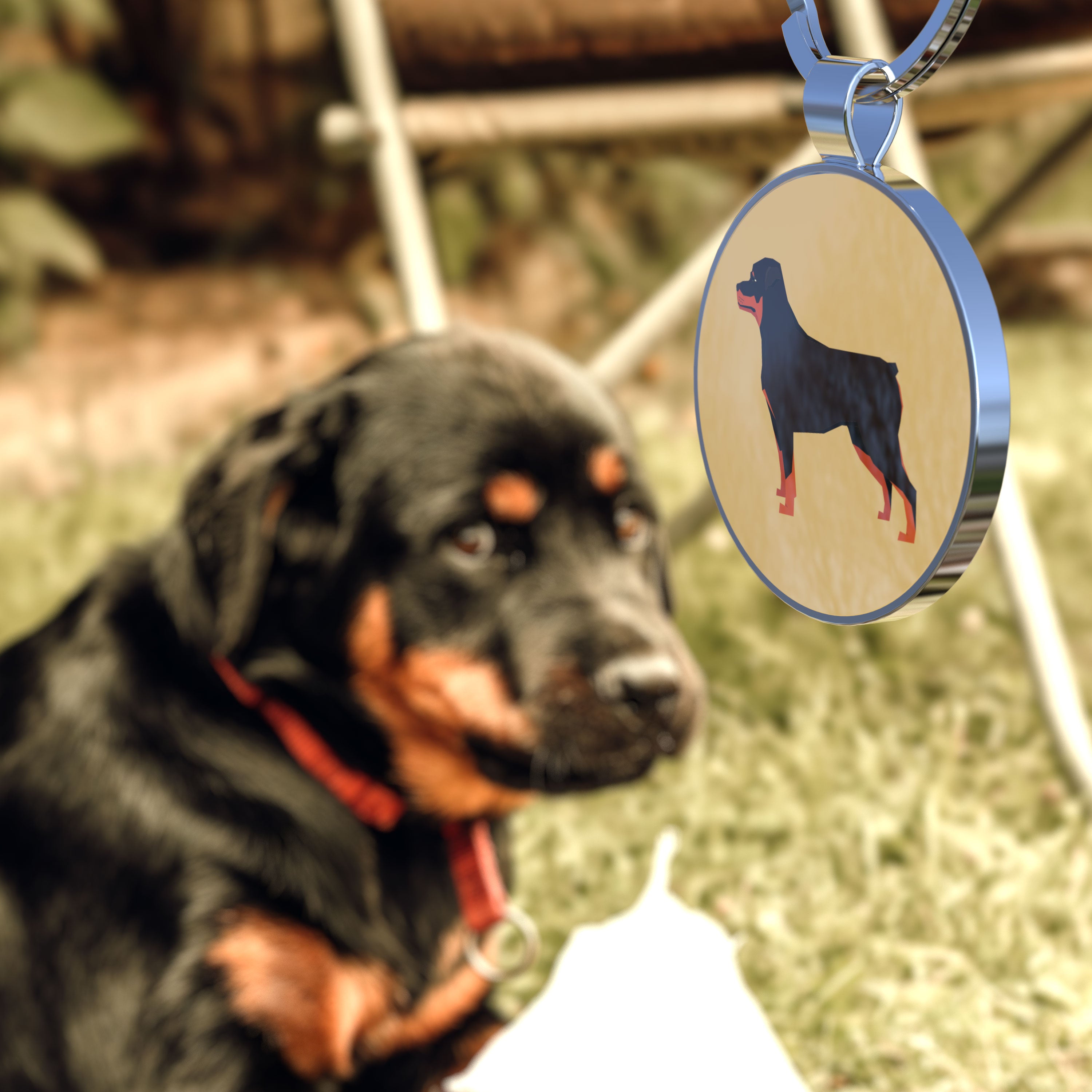 QR code pet tag Dog breeds tags-Rottweiler