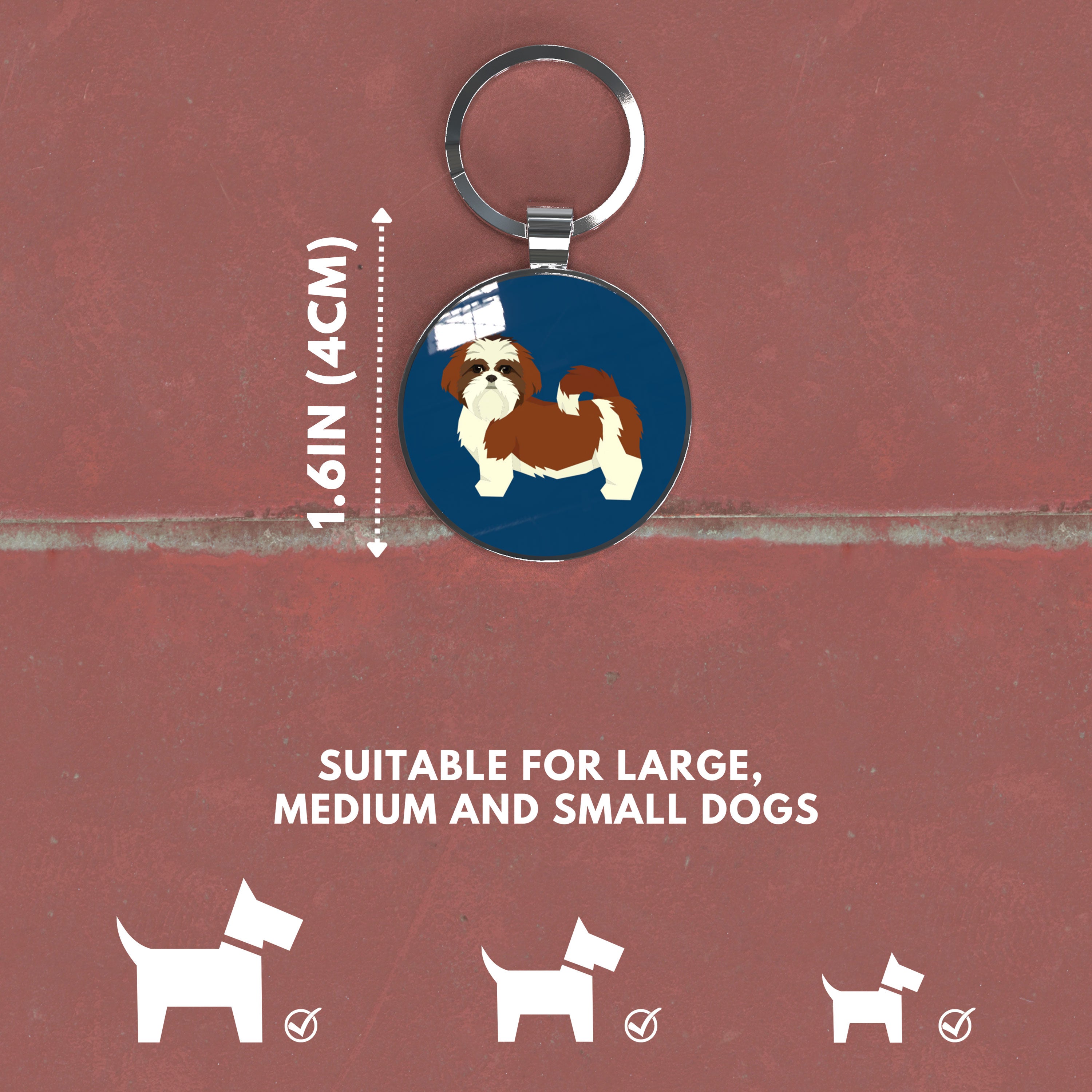 QR code pet tag Dog breeds tags-Shih Tzu