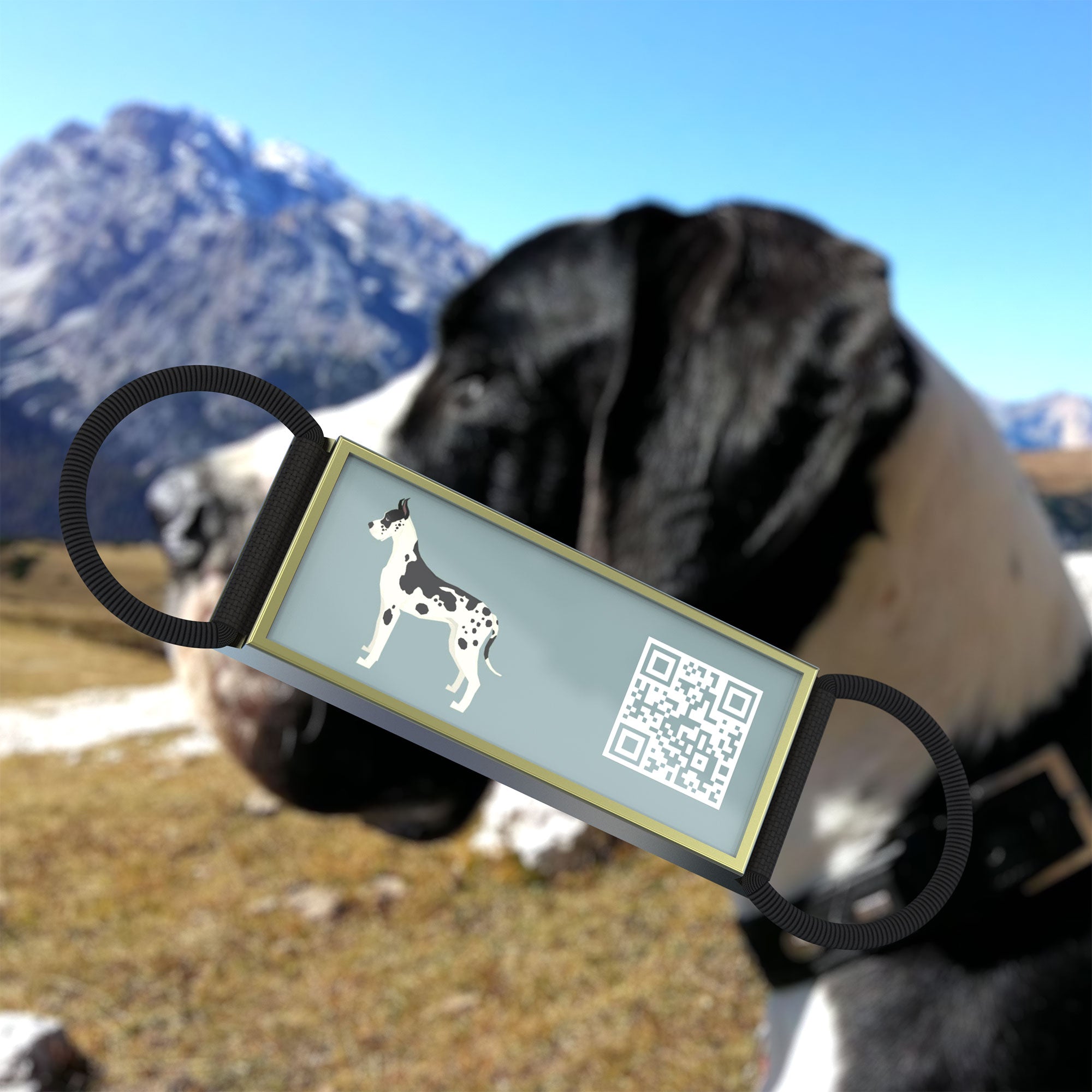 QR code pet tag Silent dog breeds tags-Great Dane