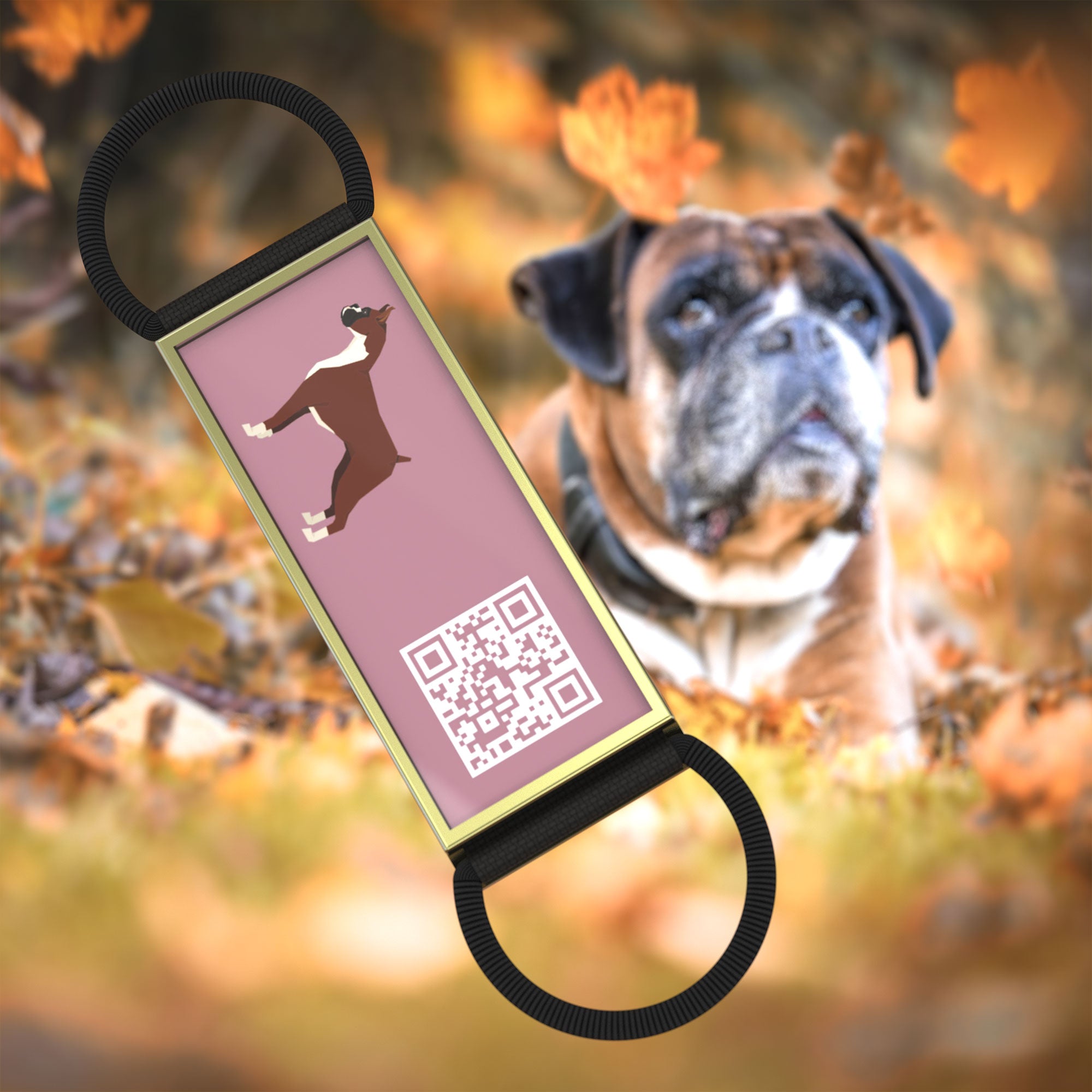 QR code pet tag Silent dog breeds tags-Boxer