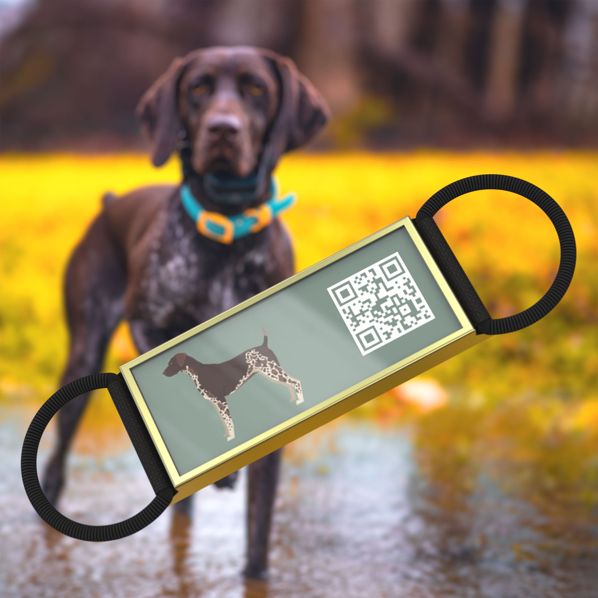 QR code pet tag Silent dog breeds tags-German Shorthaired Pointer