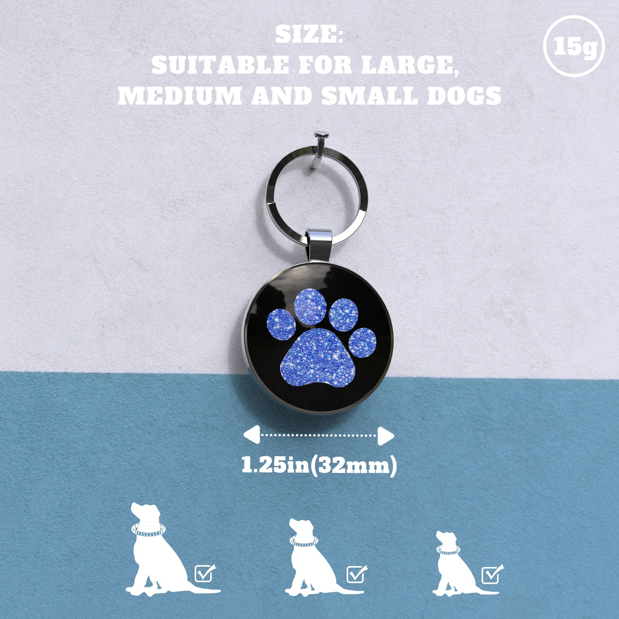 QR code pet tag Pet paws-NO.150611