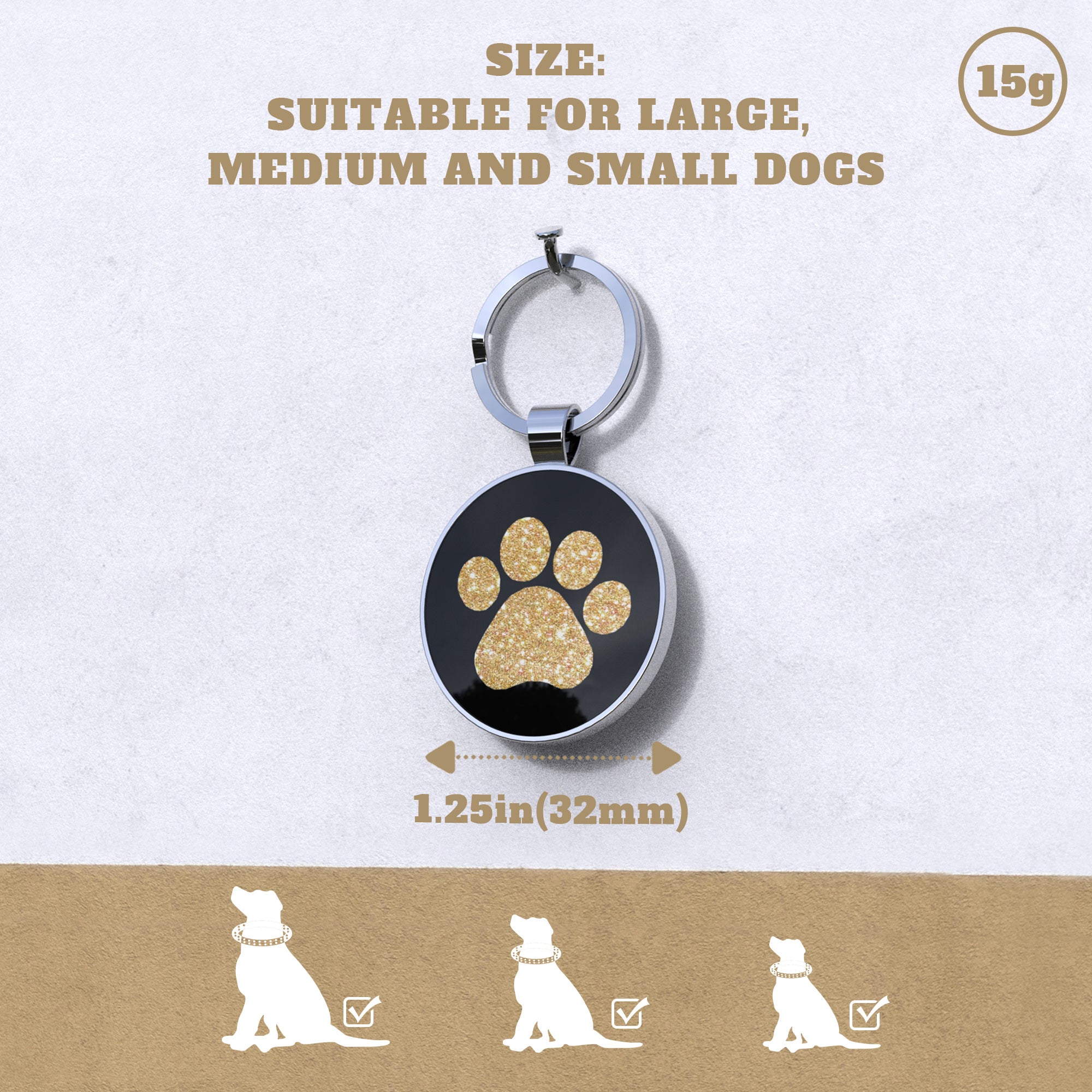 QR code pet tag Pet paws-NO.150607