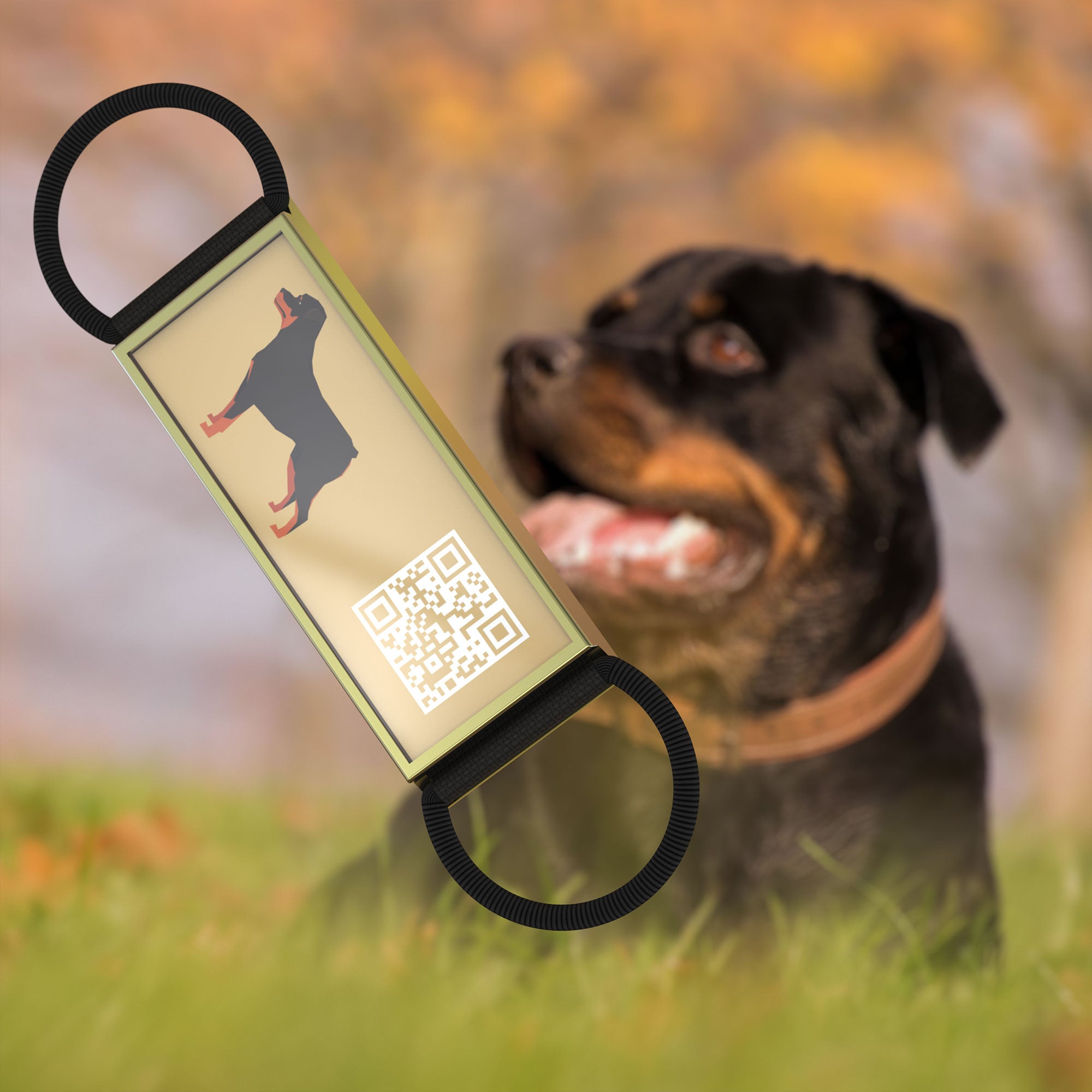 QR code pet tag Silent dog breeds tags-Rottweiler