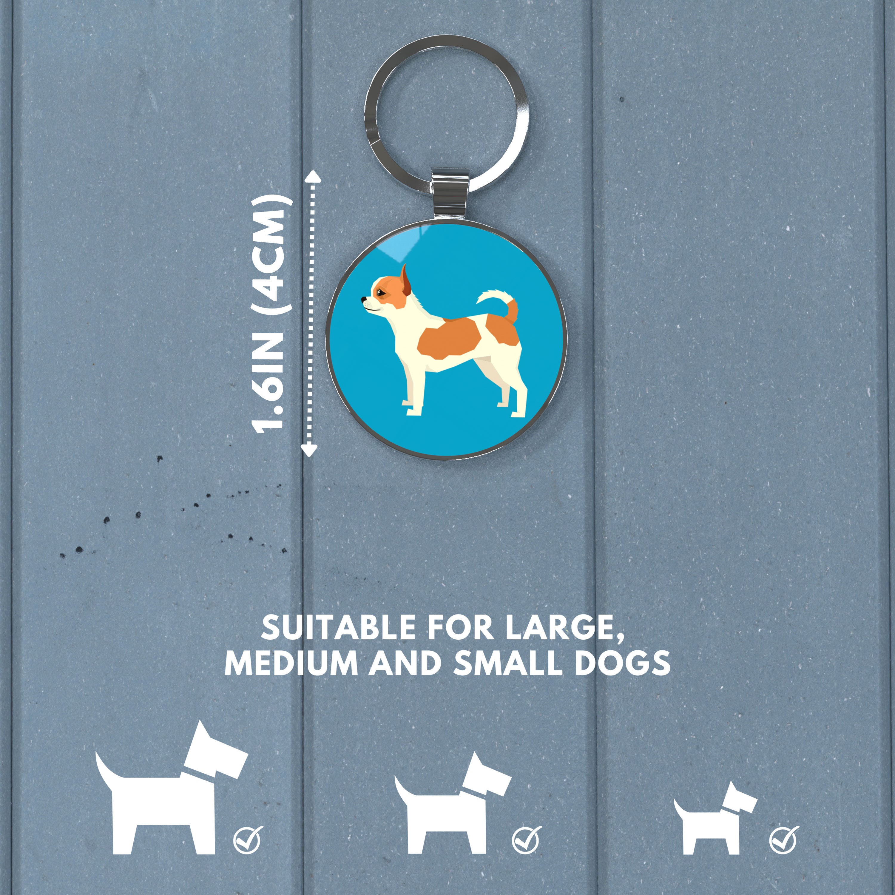 QR code pet tag Dog breeds tags-Chihuahua