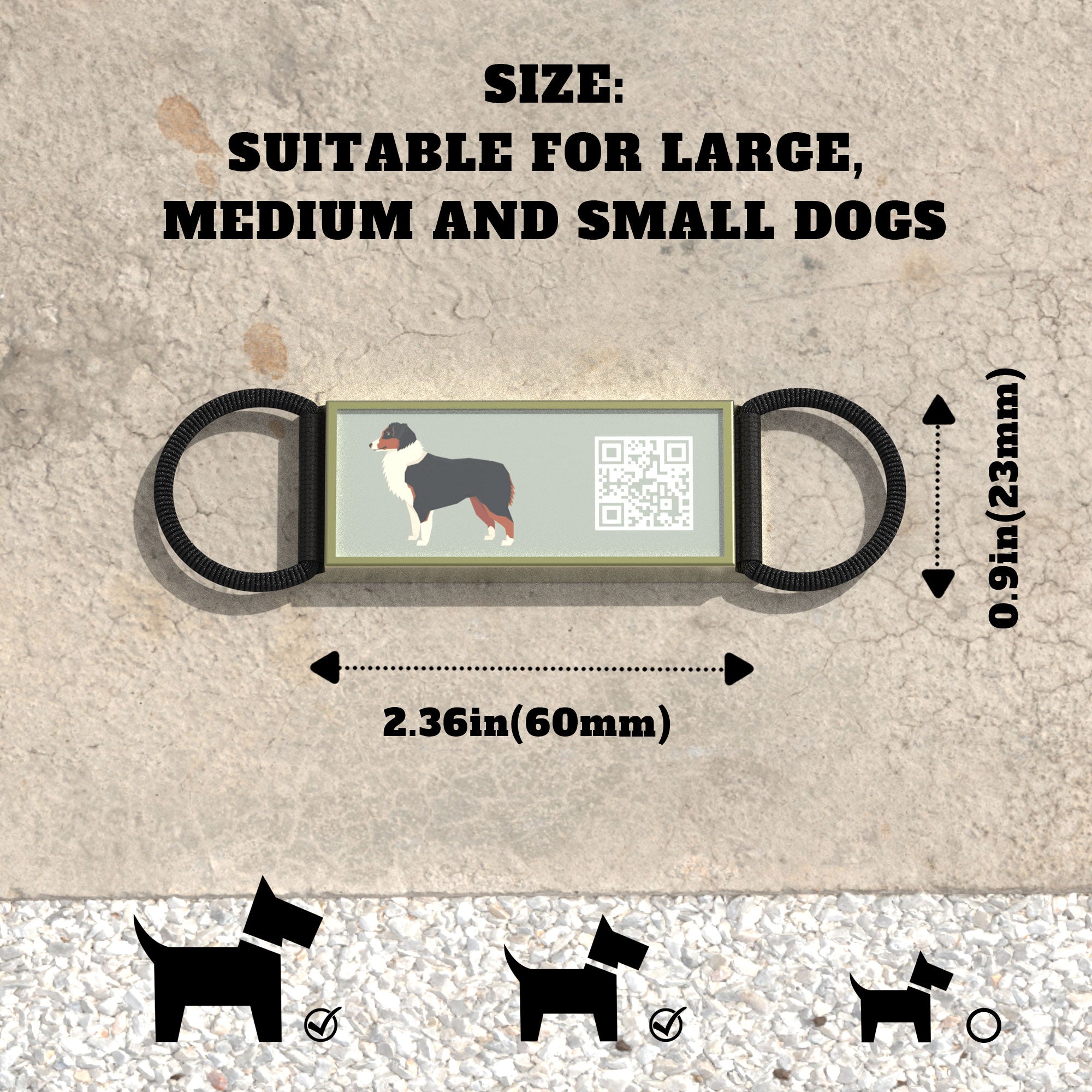 QR code pet tag Silent dog breeds tags-Australian Shepherd