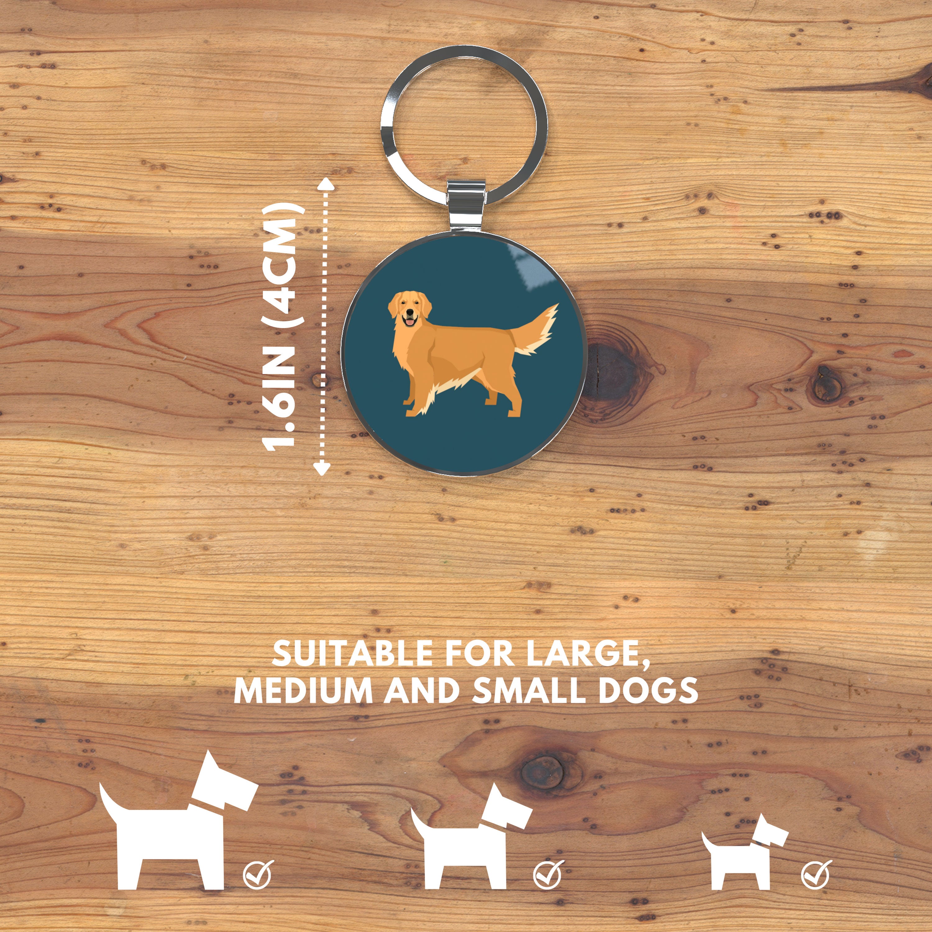 QR code pet tag Dog breeds tags-Golden Retriever