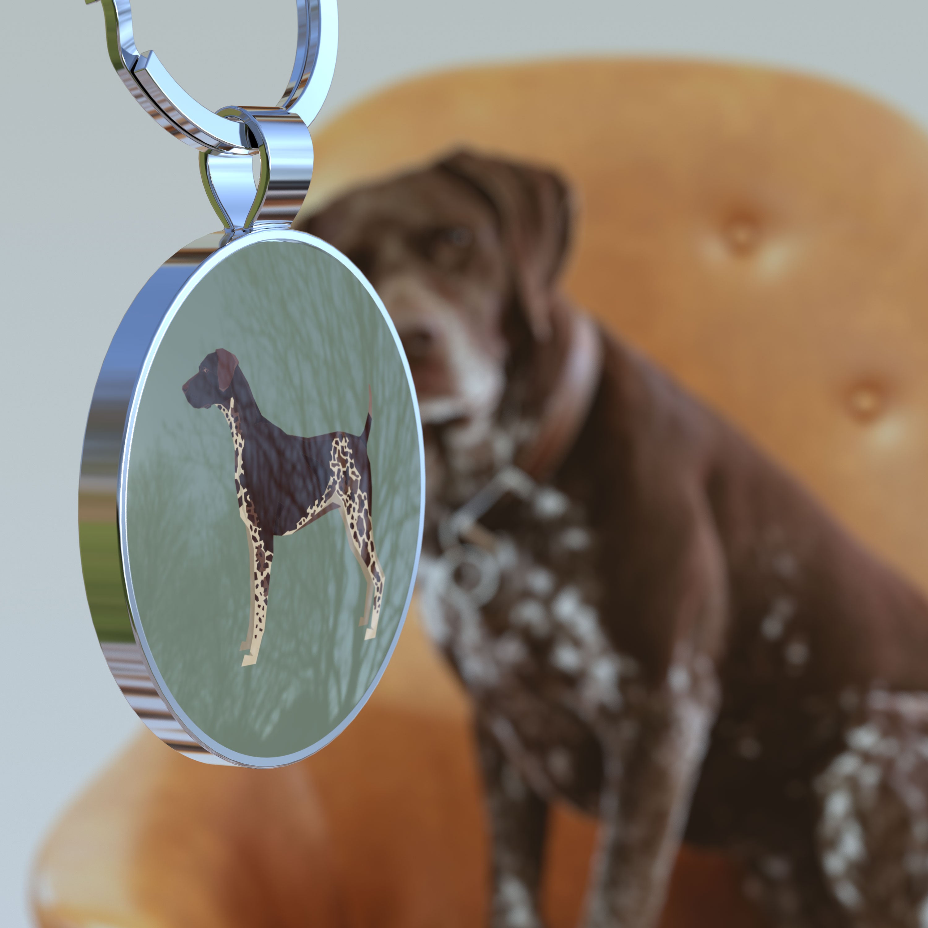 QR code pet tag Dog breeds tags-German Shorthaired Pointe