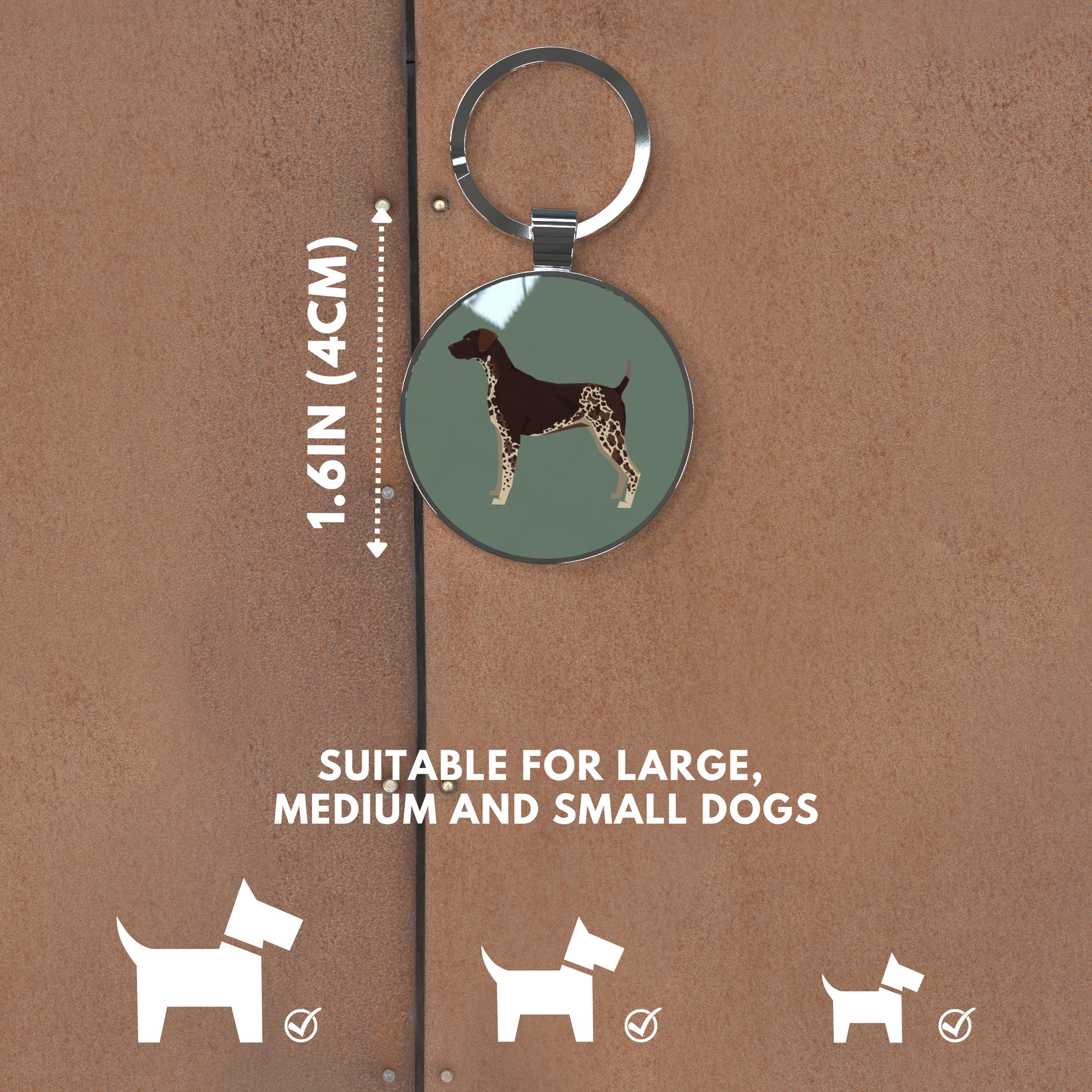 QR code pet tag Dog breeds tags-German Shorthaired Pointe