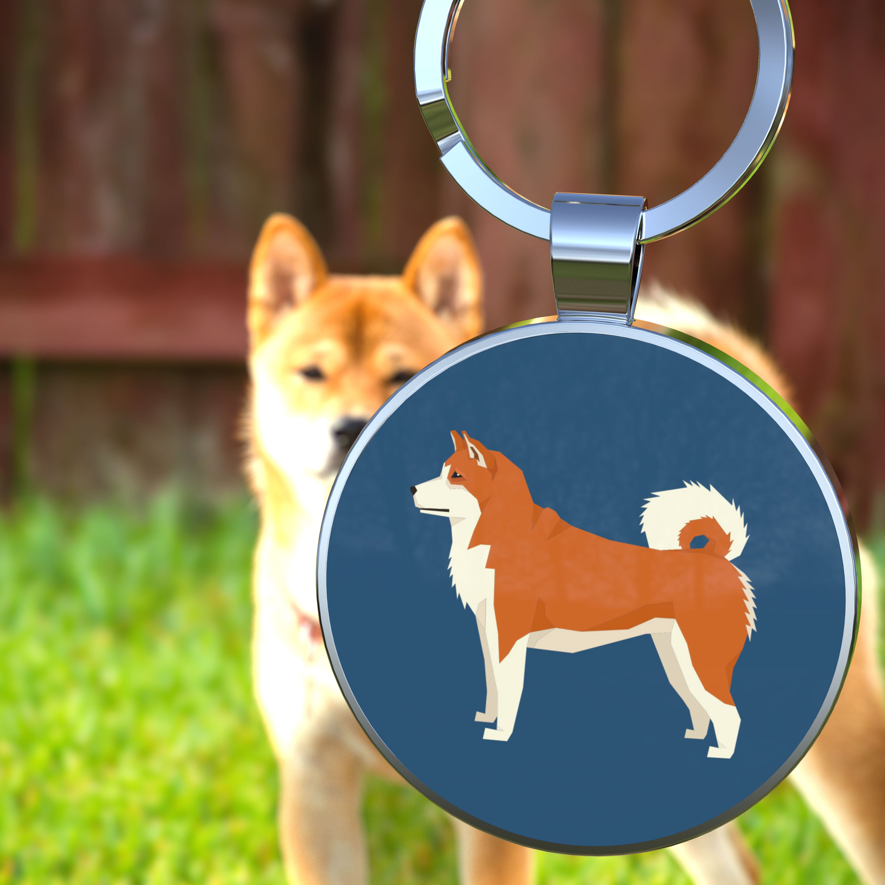 QR code pet tag Dog breeds tags-Akita Inu