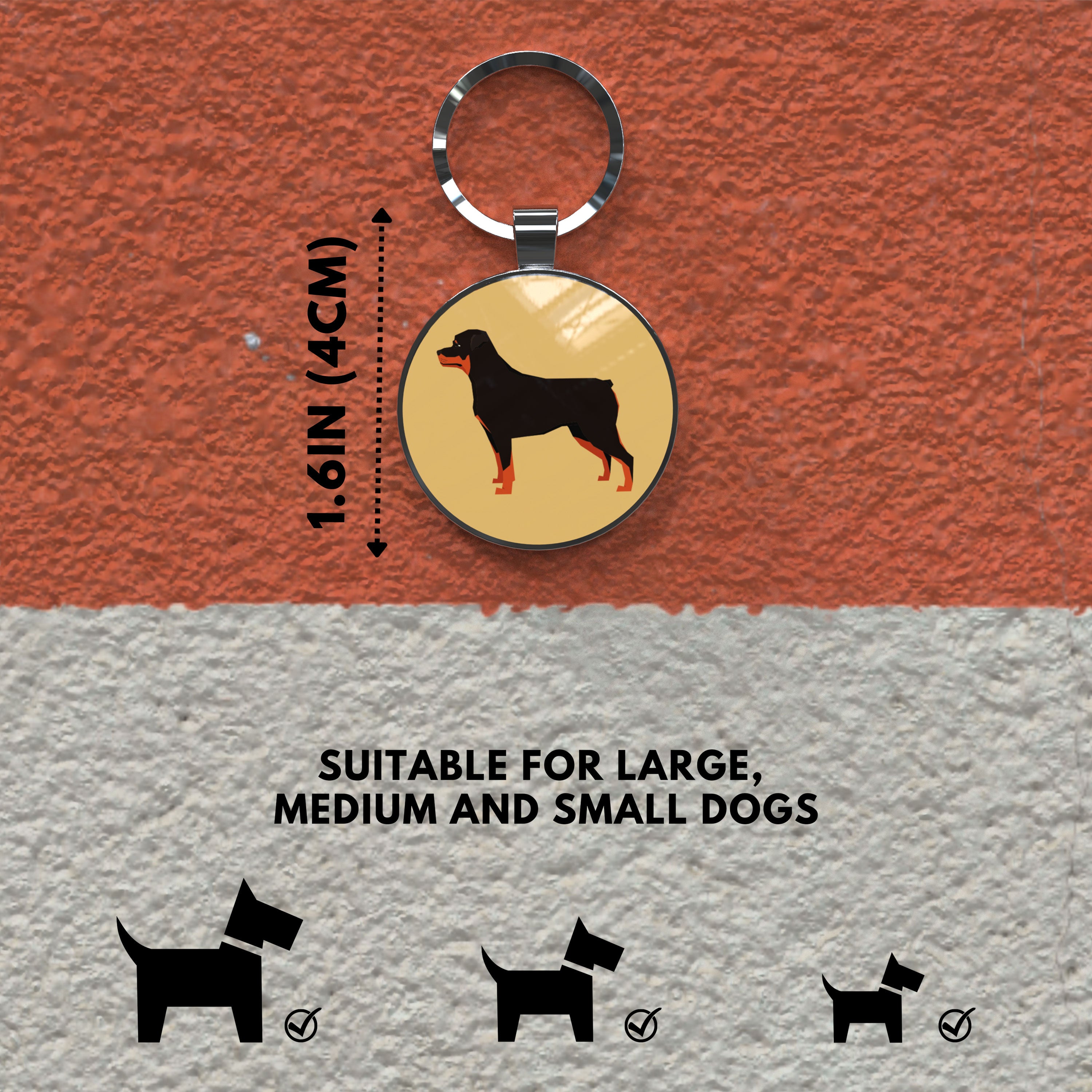 QR code pet tag Dog breeds tags-Rottweiler