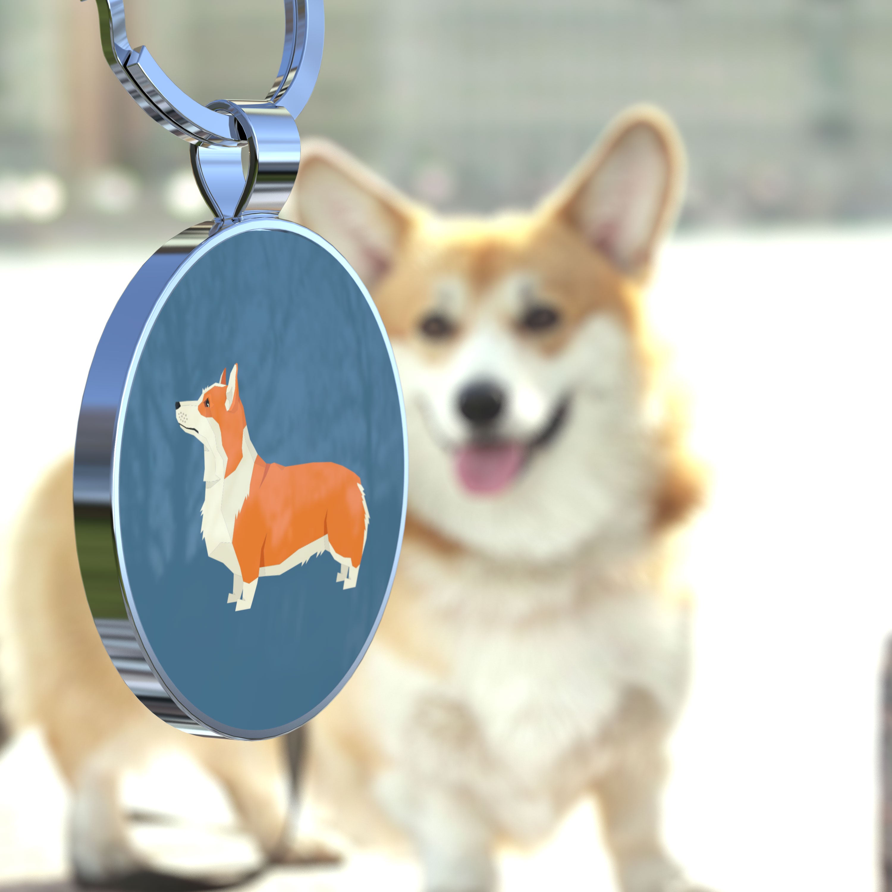 QR code pet tag Dog breeds tags-Pembroke Welsh Corgi