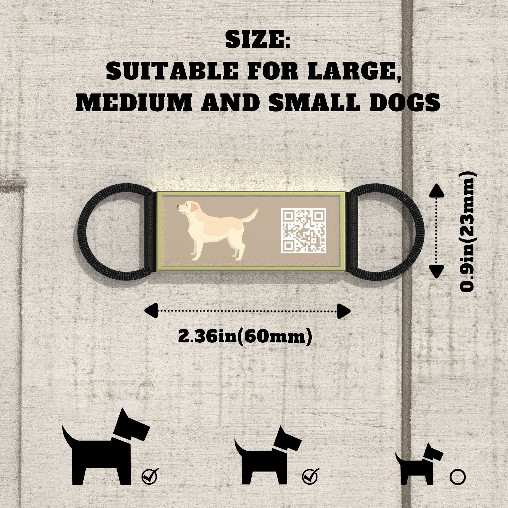 QR code pet tag Silent dog breeds tags-Labrador Retriever